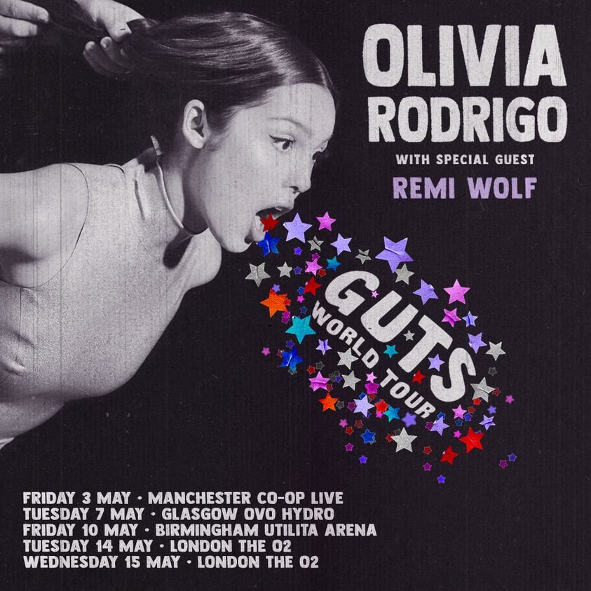 Olivia Rodrigo Guts World Tour at The O2 Arena Tickets (14 May 2024 in