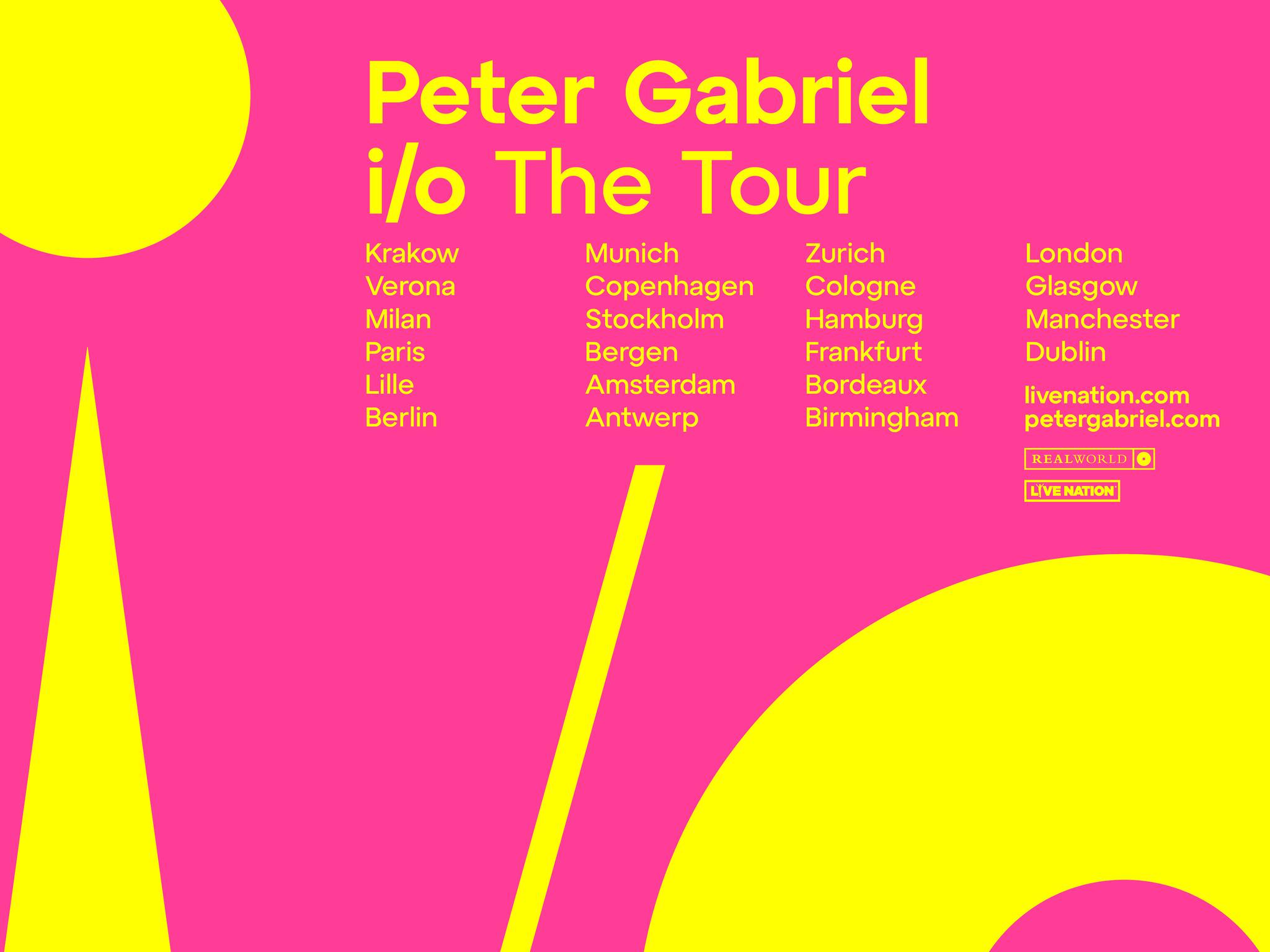 Peter Gabriel al The O2 Arena biglietti (19 giugno 2023 a Londra