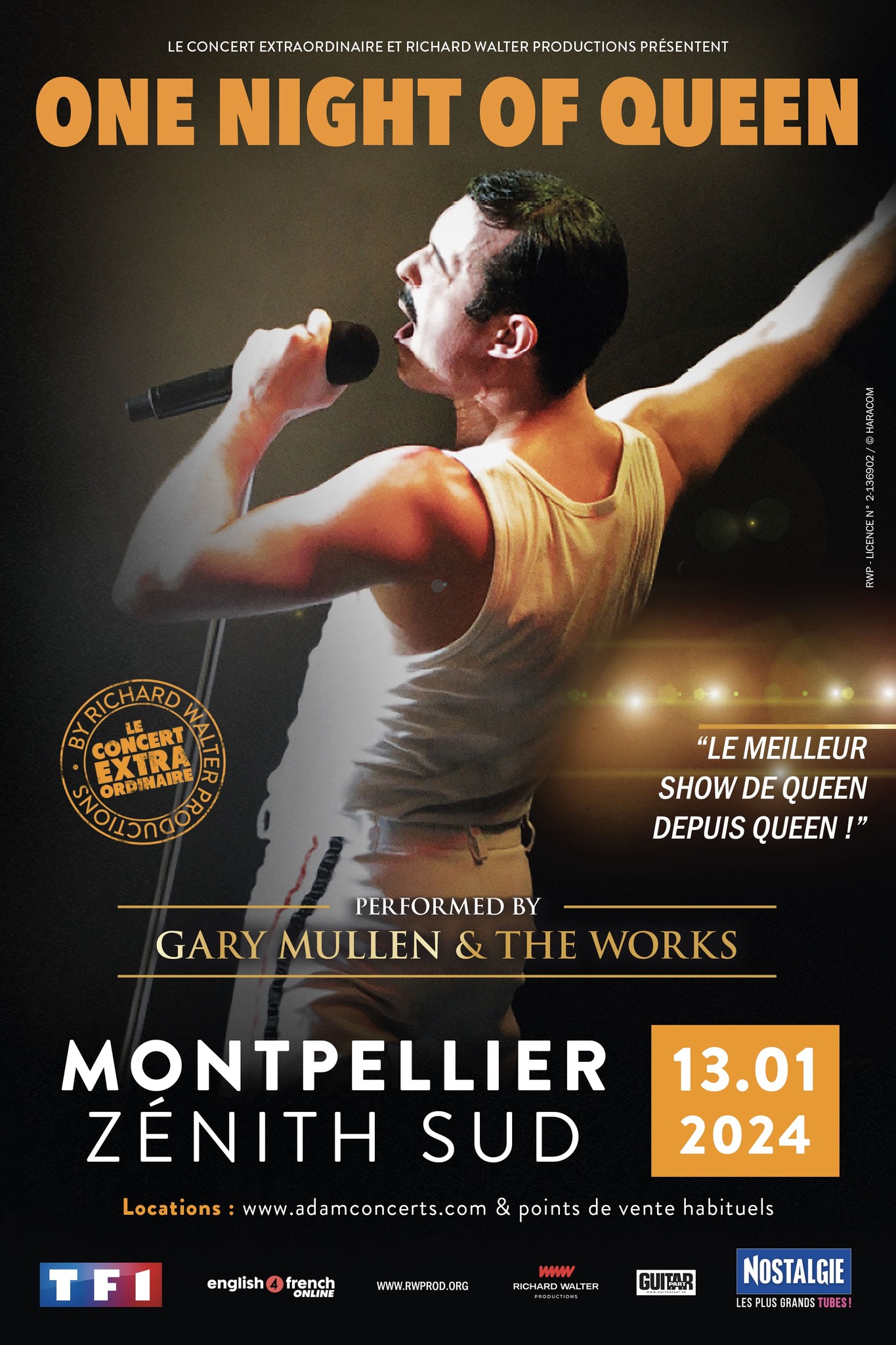 Billets One Night of Queen (Zenith Montpellier Montpellier) du 13