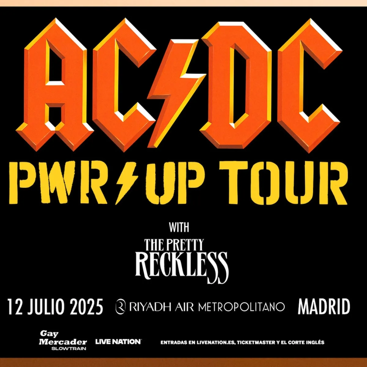 Boletos AC/DC en Madrid (Civitas Metropolitano) del 12 de julio de 2025 ...