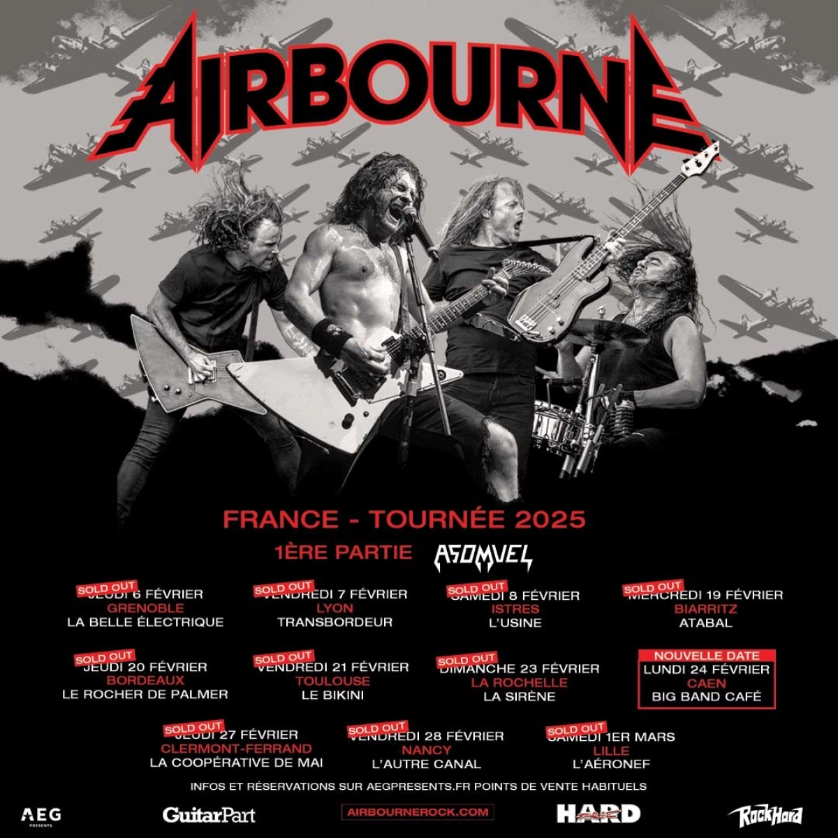 Airbourne at Big Band Cafe Tickets