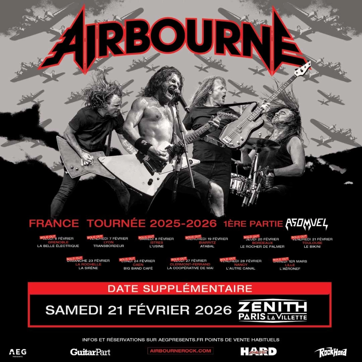 Billets Airbourne (Zenith Paris - Paris)