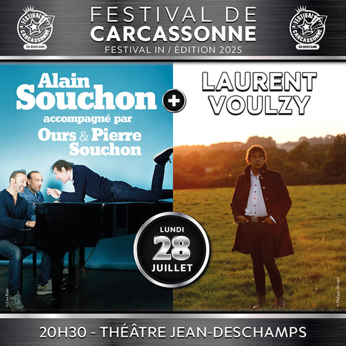 Billets Alain Souchon - Laurent Voulzy (Theatre Jean Deschamps - Carcassonne)