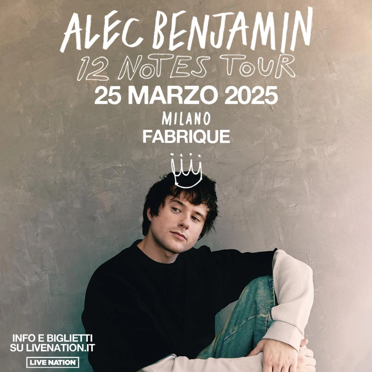 Alec Benjamin in der Fabrique Milano Tickets