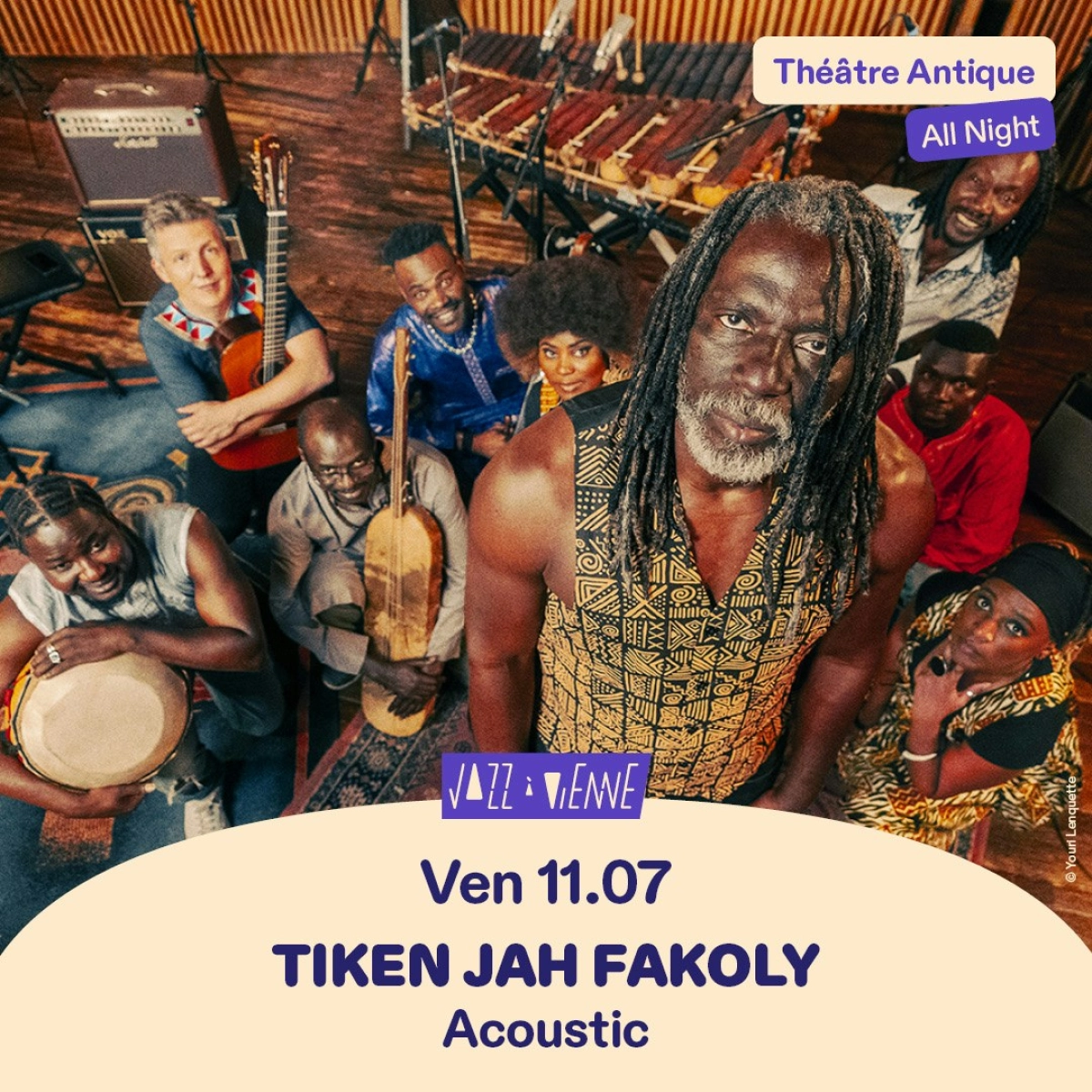 All Night - Tiken Jah Fakoly 'acoustic' en Theatre Antique Vienne Tickets