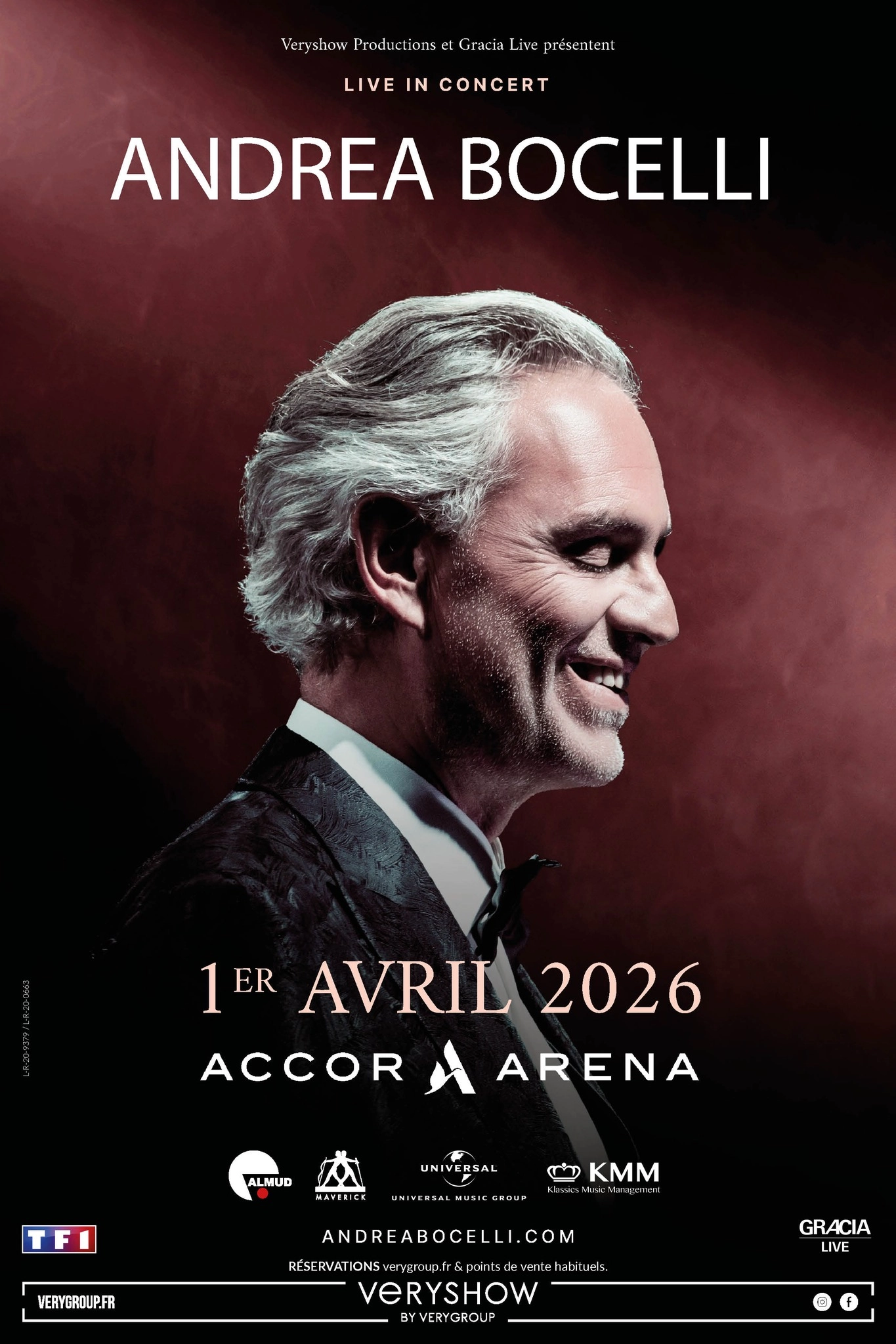 Andrea Bocelli in der Accor Arena Tickets