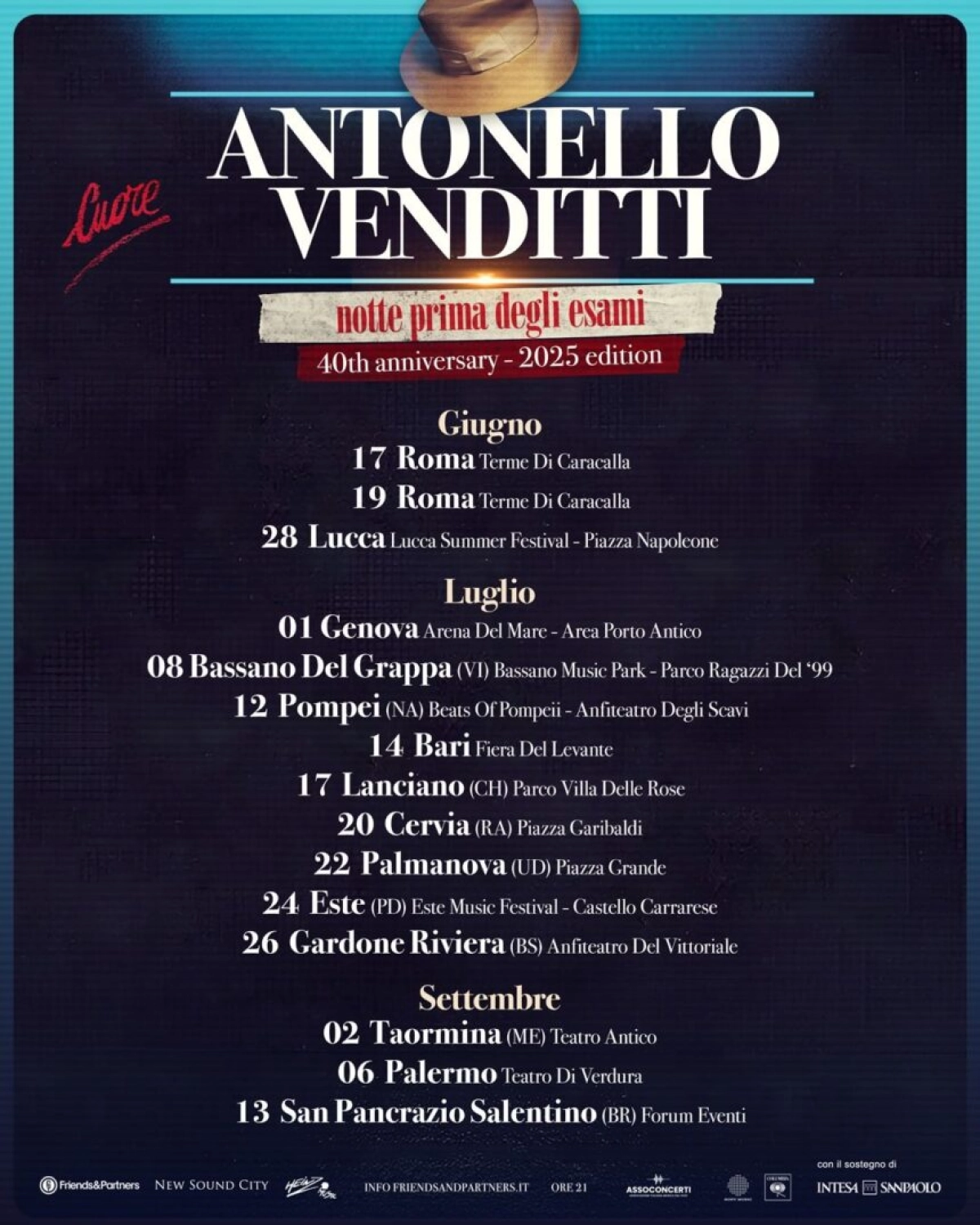 Antonello Venditti en Piazza Napoleone Tickets