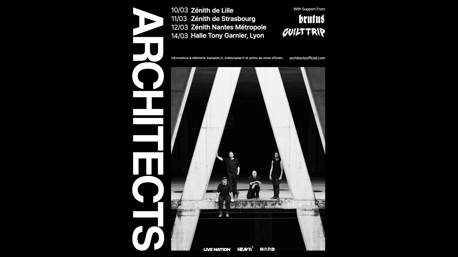 Architects at Halle Tony Garnier Tickets