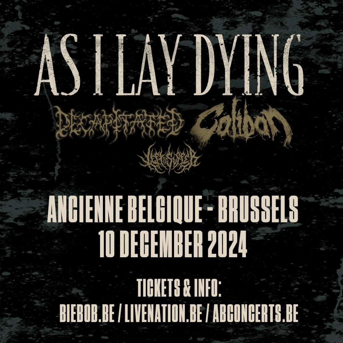 As I Lay Dying al Ancienne Belgique Tickets