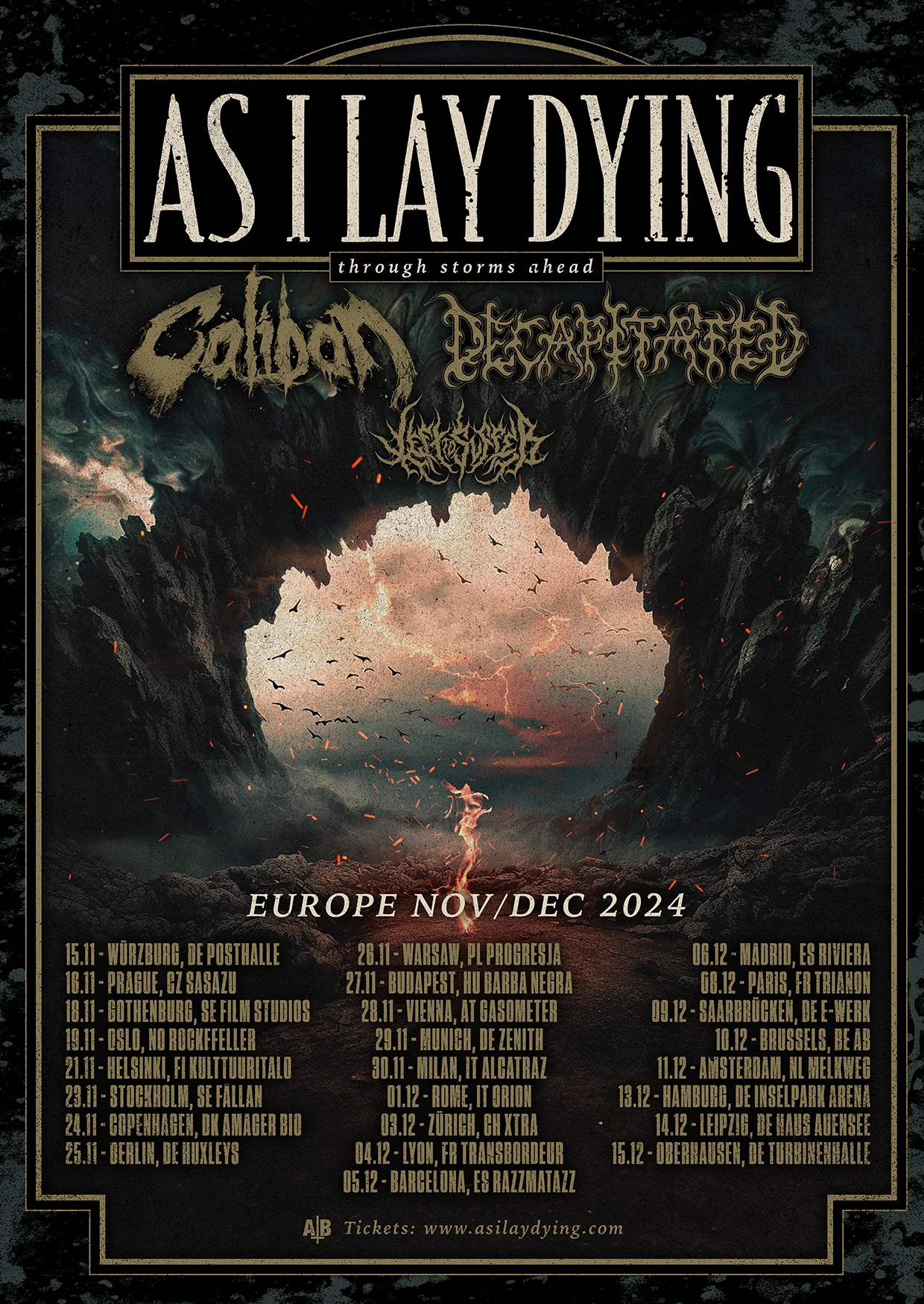 Billets As I Lay Dying - Caliban - Decapitated - Left To Suffer (Haus Auensee - Leipzig)