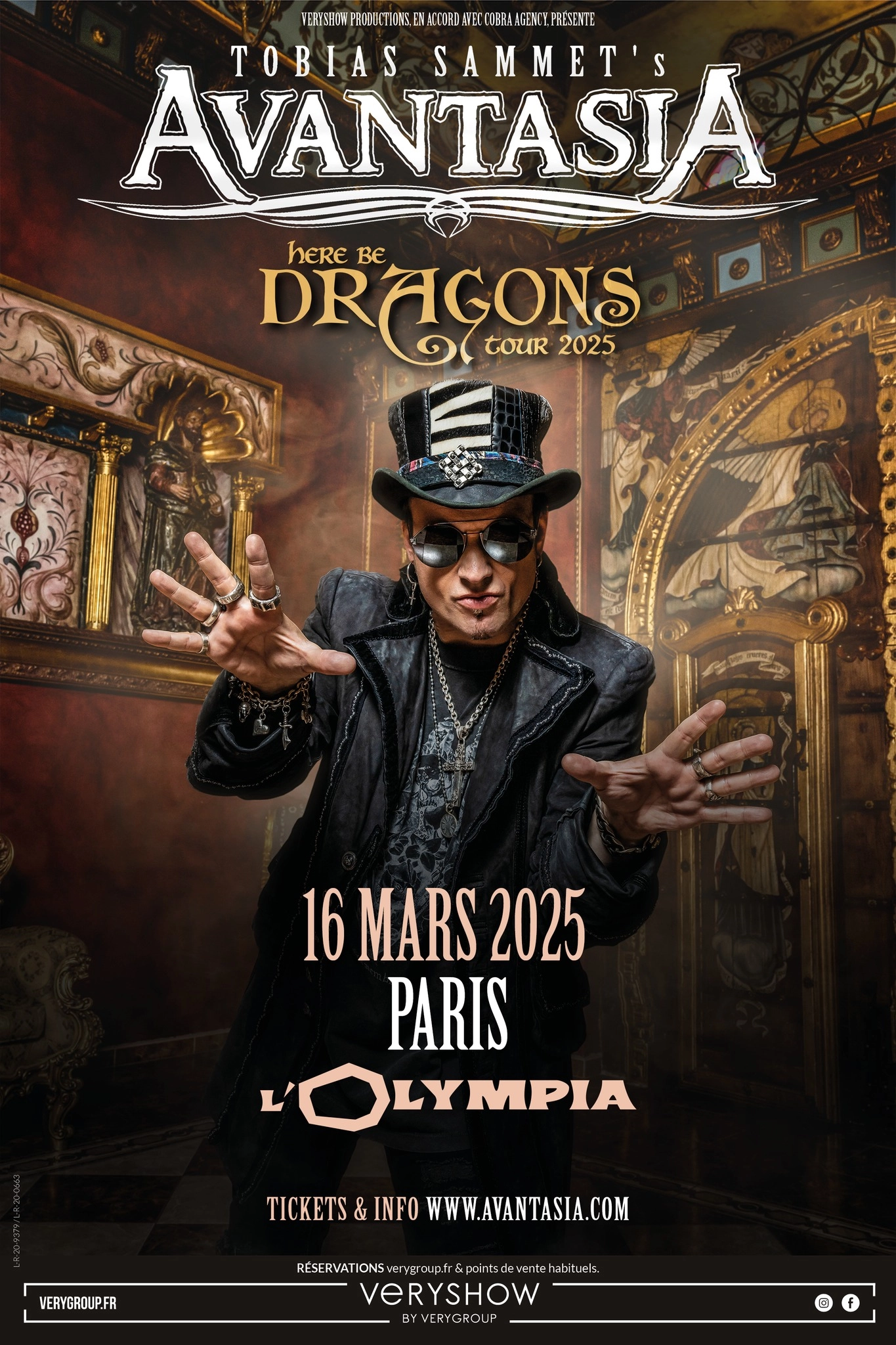 Concert Avantasia à Paris (Olympia) du 16 mars 2025