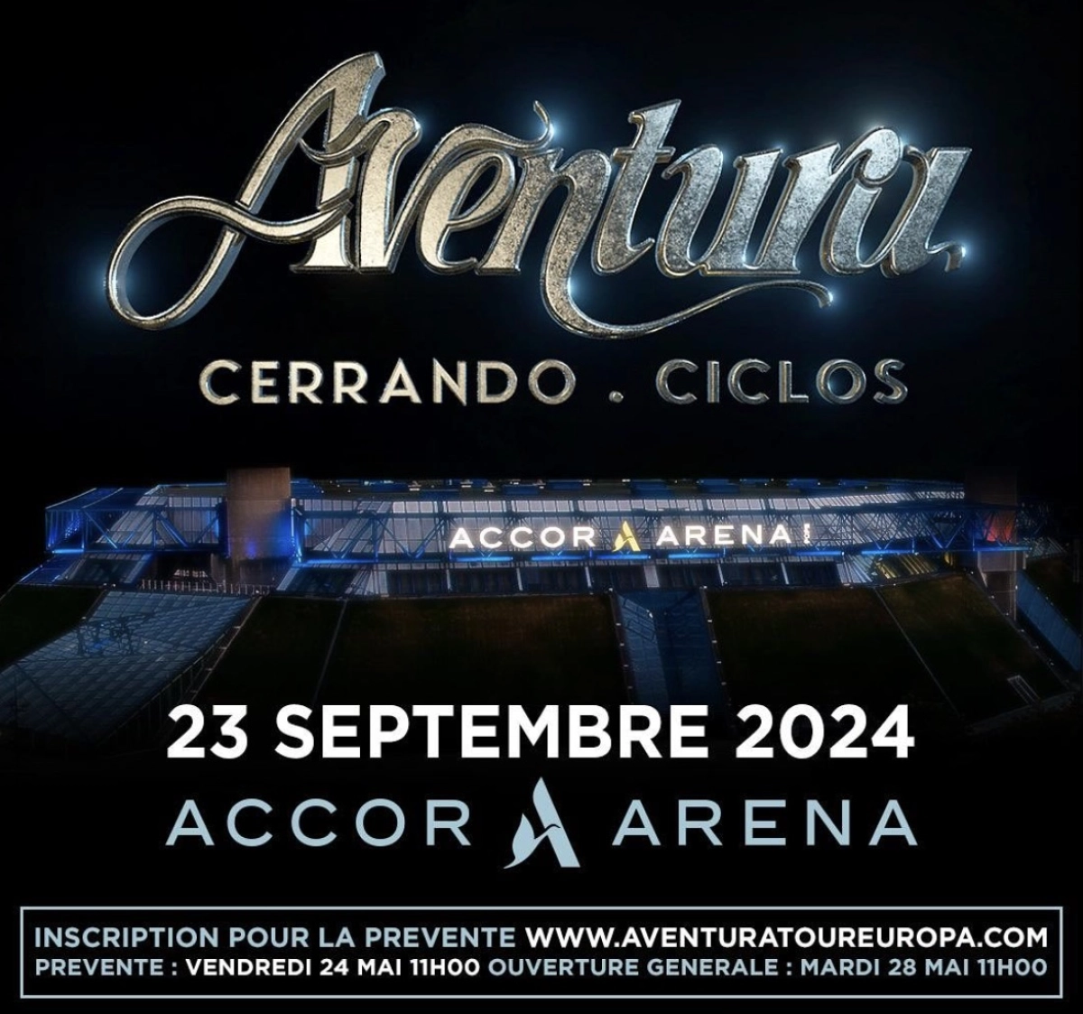 Aventura al Accor Arena Tickets