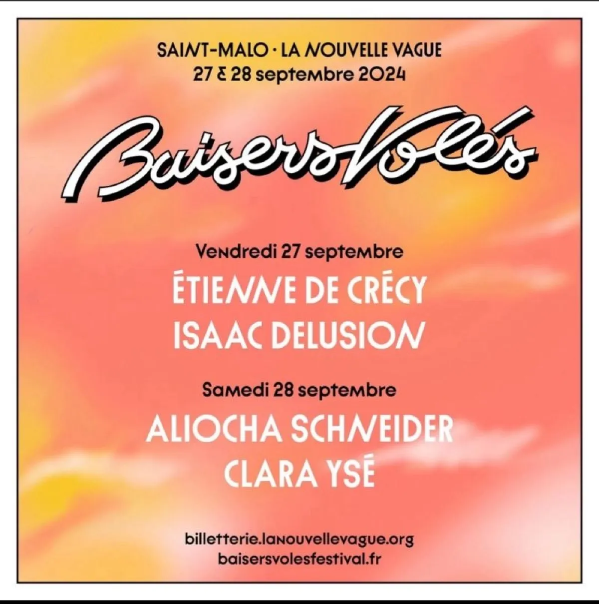 Baisers Volés - Samedi : Clara Ysé - Aliocha Schneider -... al La Nouvelle Vague Tickets