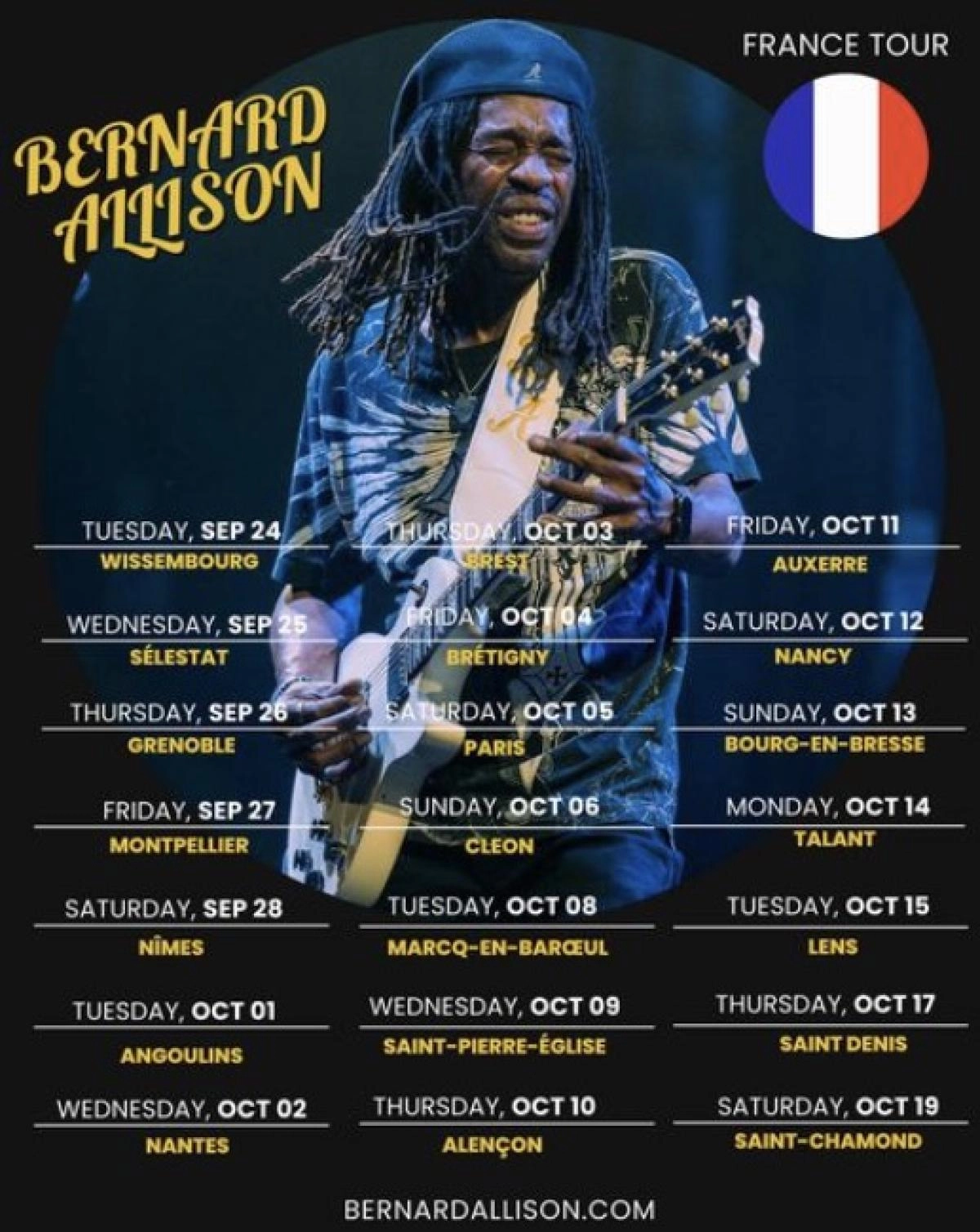 Bernard Allison al Colisee Lens Tickets