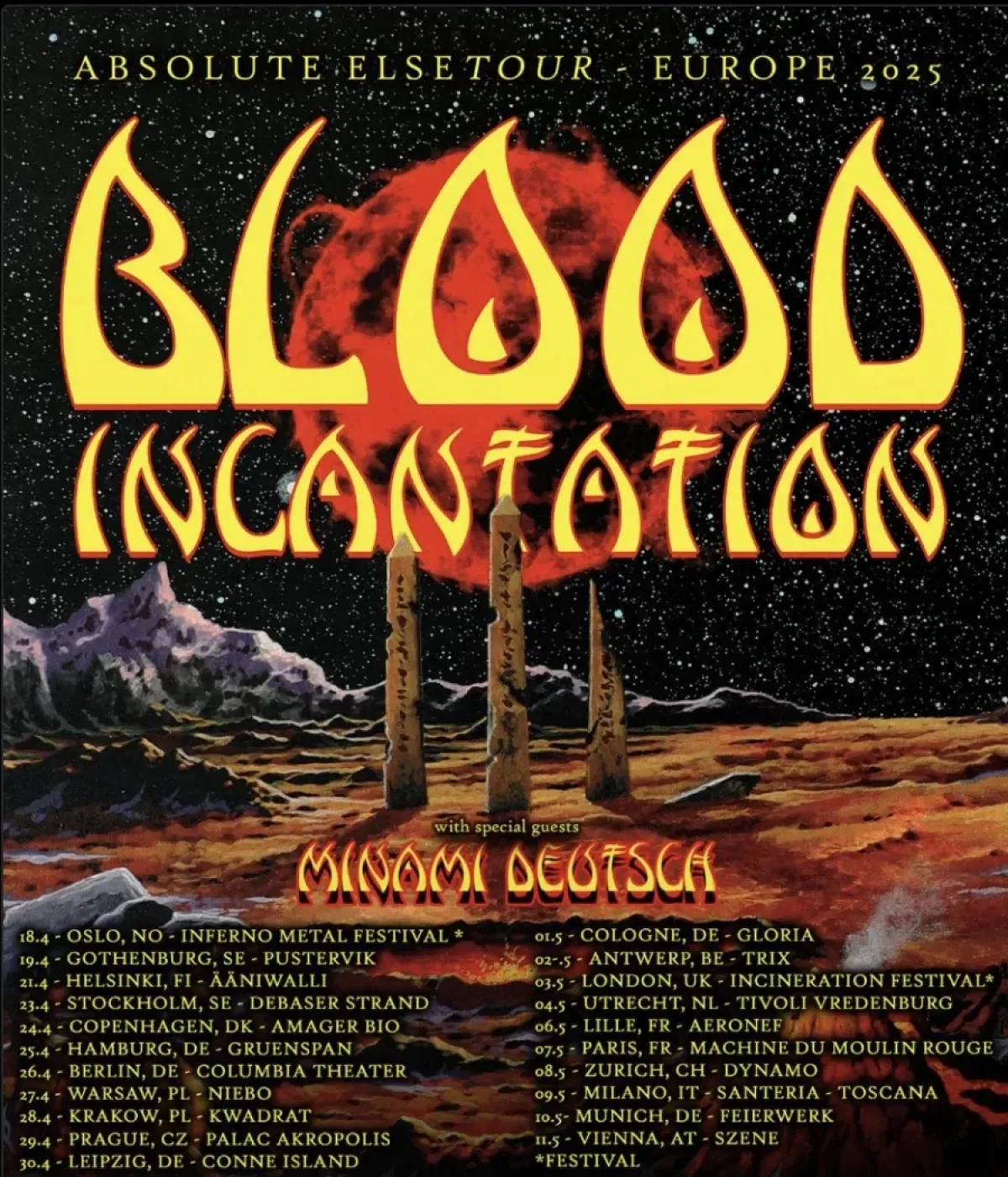 Blood Incantation - Minami Deutsch en Elysee Montmartre Tickets