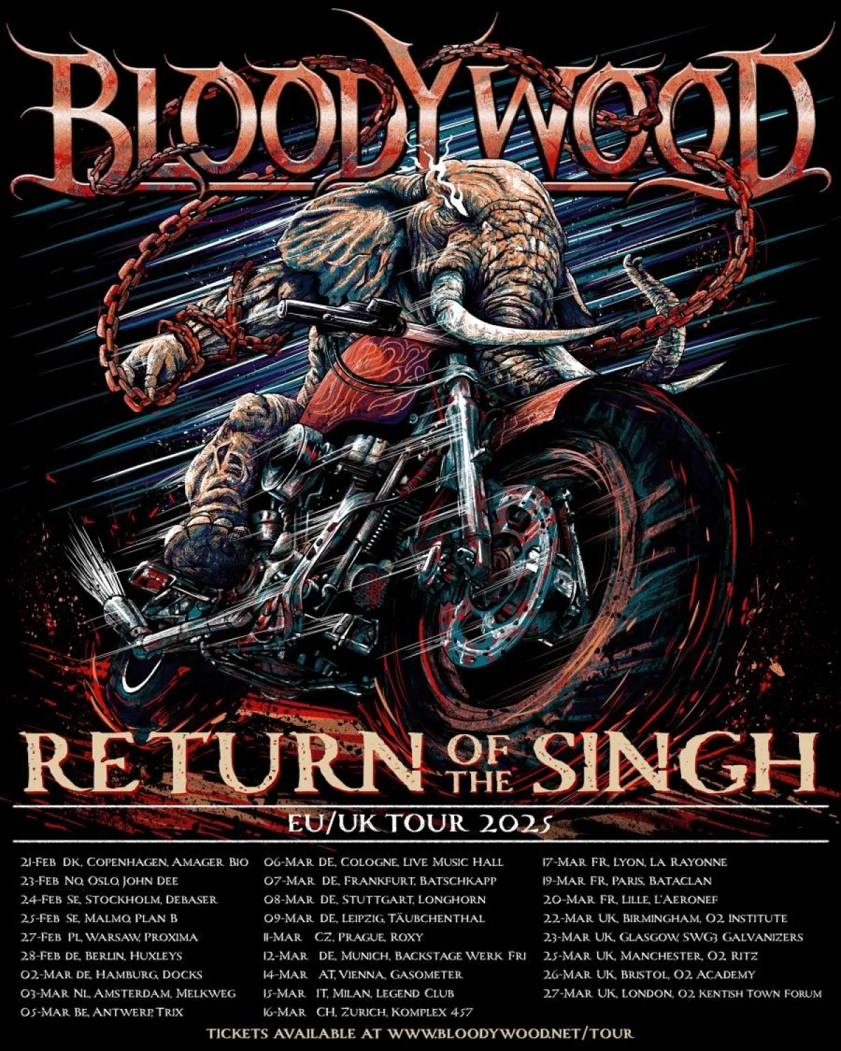 Bloodywood in der Täubchenthal Tickets