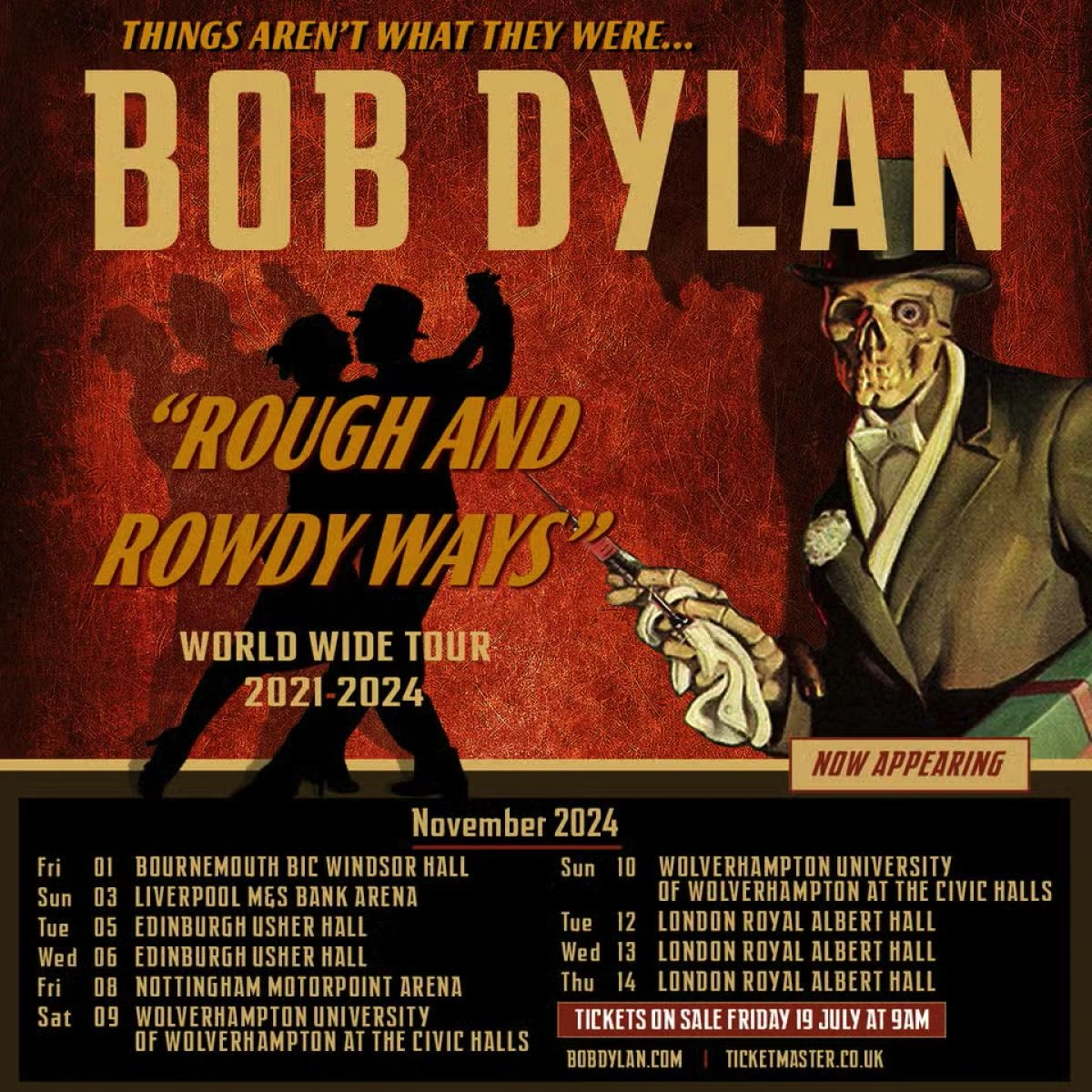 Bob Dylan at Royal Albert Hall Tickets