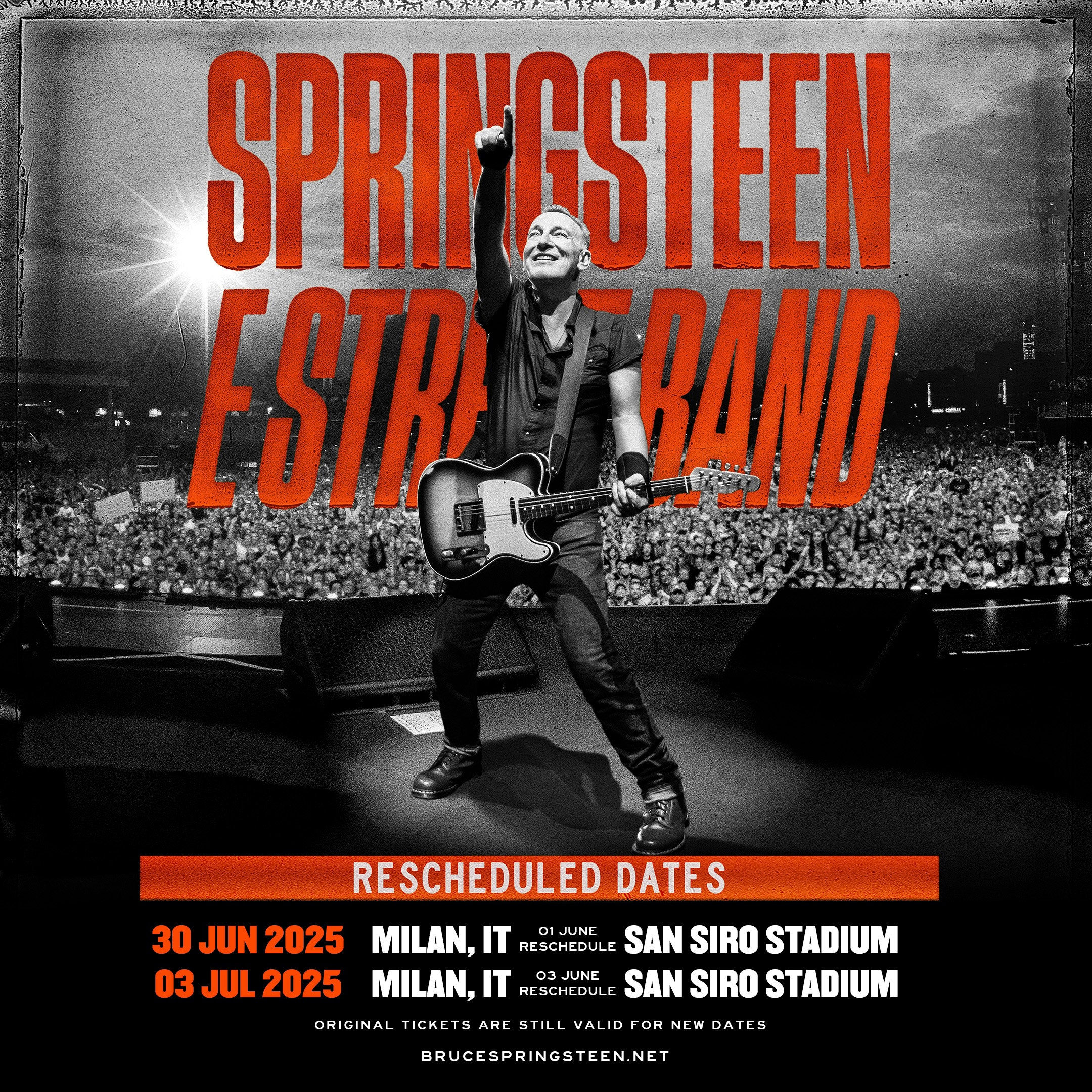 Concerto Bruce Springsteen - The E Street Band a Milan (San Siro) il 30 giugno 2025