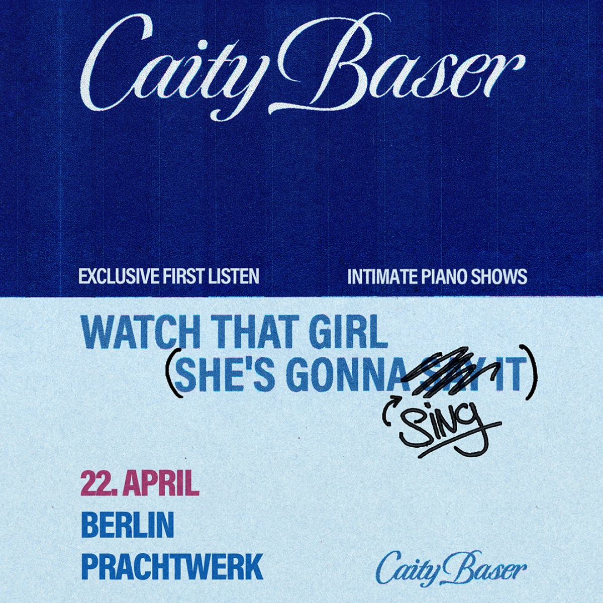 Caity Baser en Prachtwerk Tickets