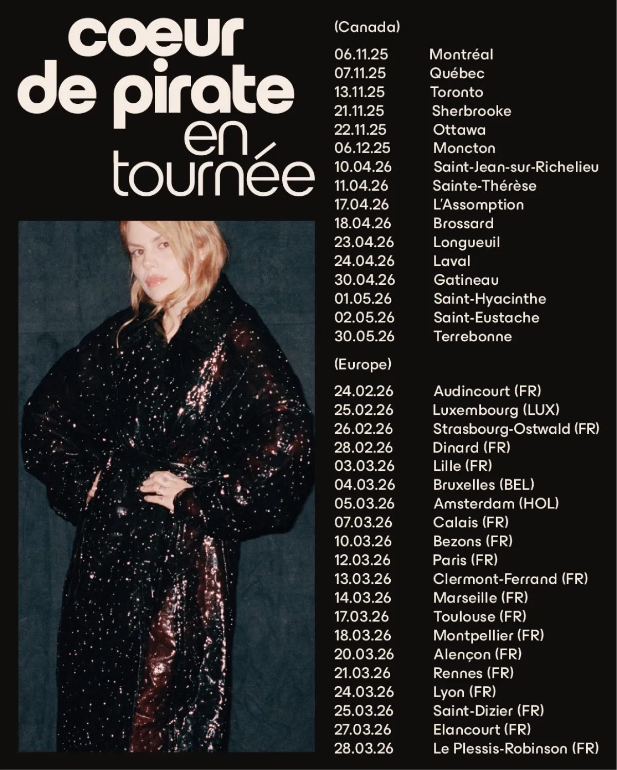 Coeur de Pirate en Le Point d'Eau Ostwald Tickets