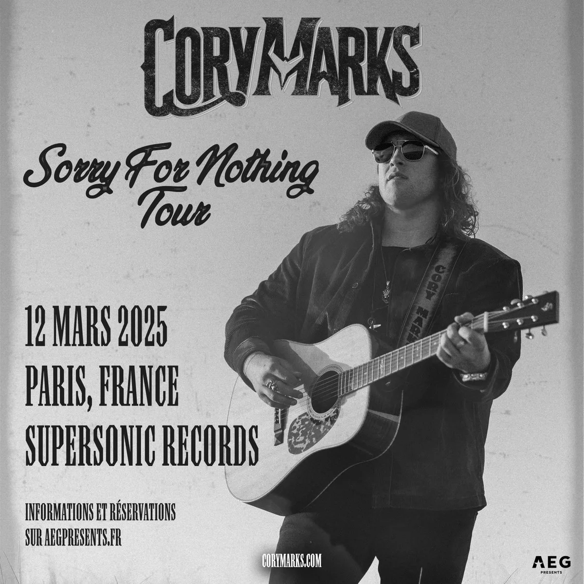 Cory Marks at Supersonic Records Tickets