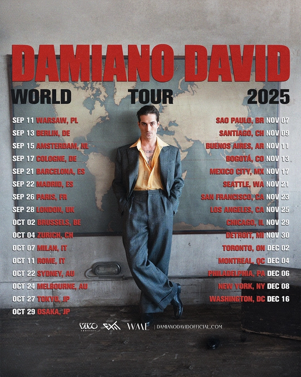 Damiano David in der Palladium Koln Tickets