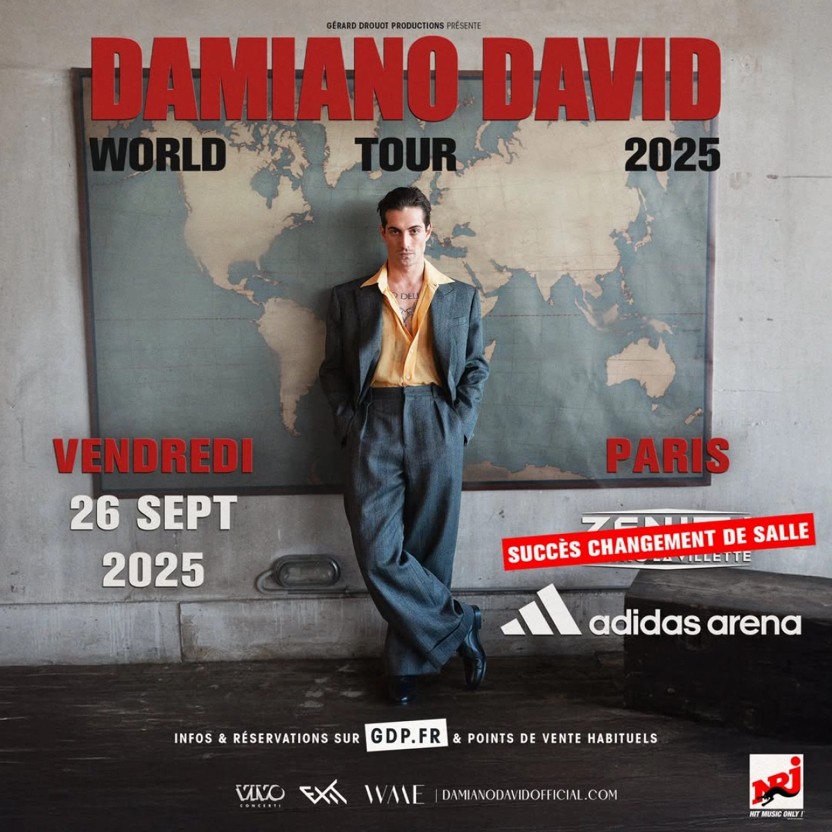 Damiano David in der Adidas Arena Tickets