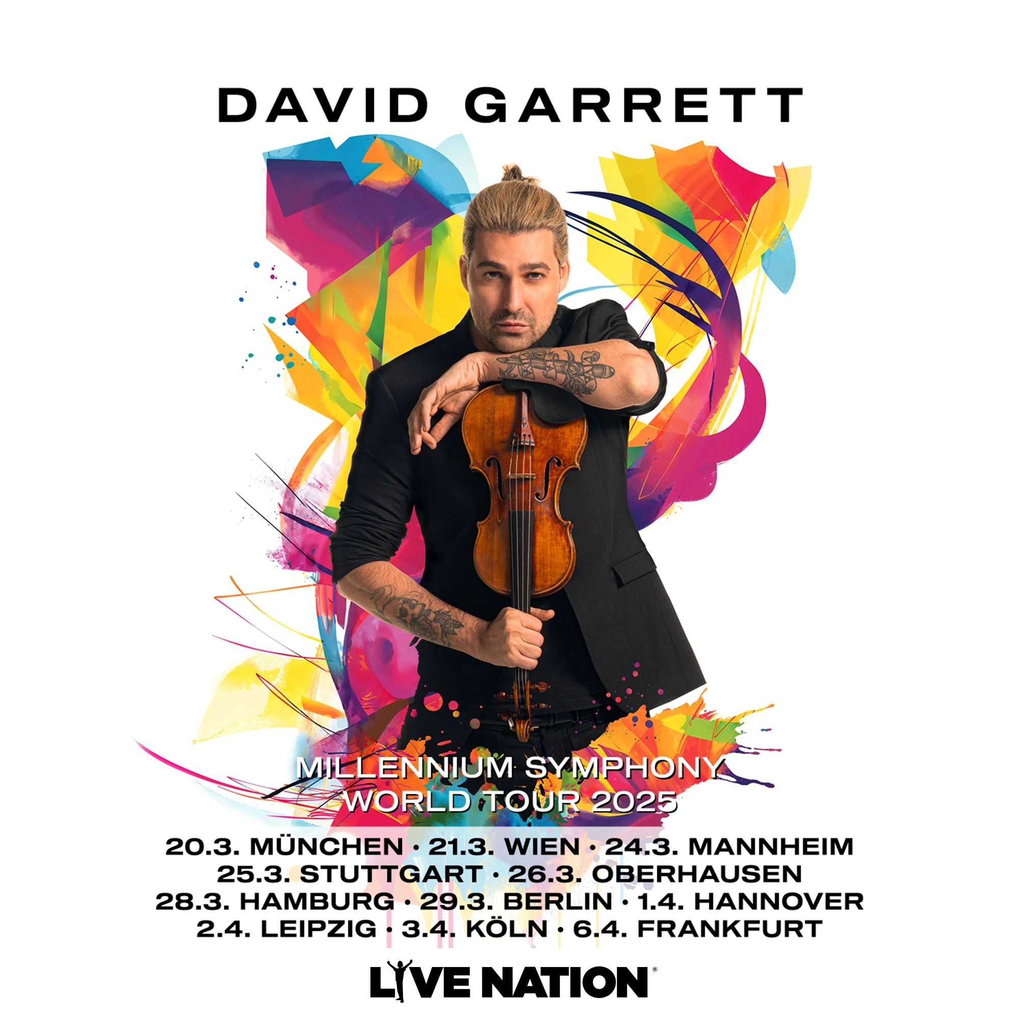 David Garrett al Quarterback Immobilien Arena Tickets