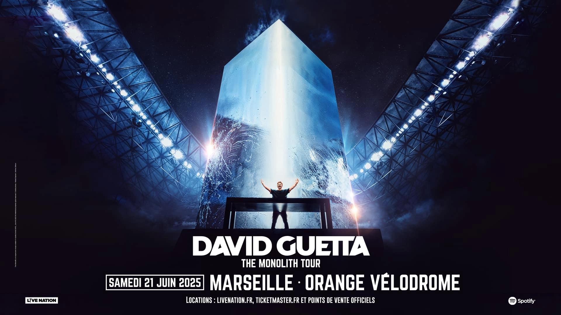 Concert David Guetta à Marseille (Orange Velodrome) du 21 juin 2025