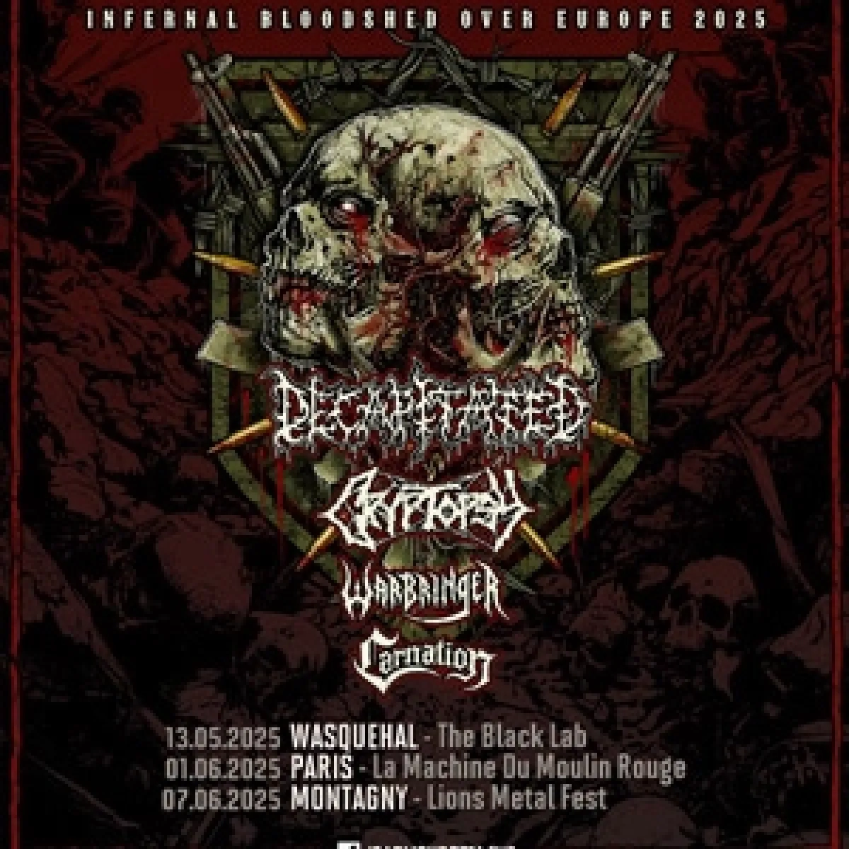 Decapitated - Cryptopsy - Warbringer al The Black Lab Tickets