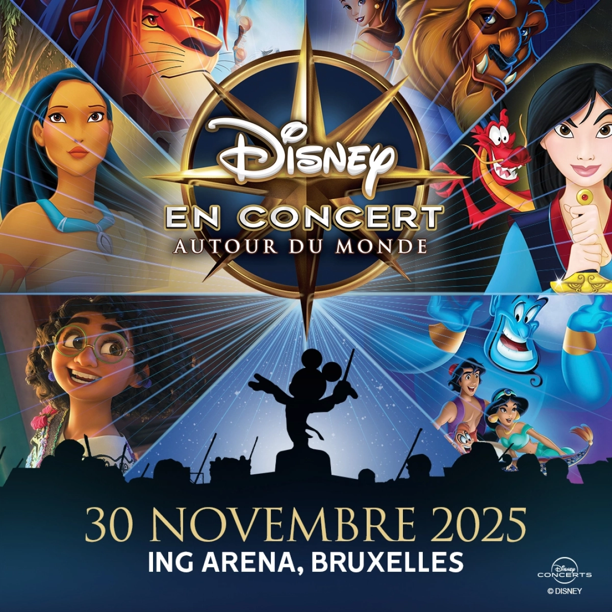 Billets Disney en concert (ING Arena - Bruxelles)