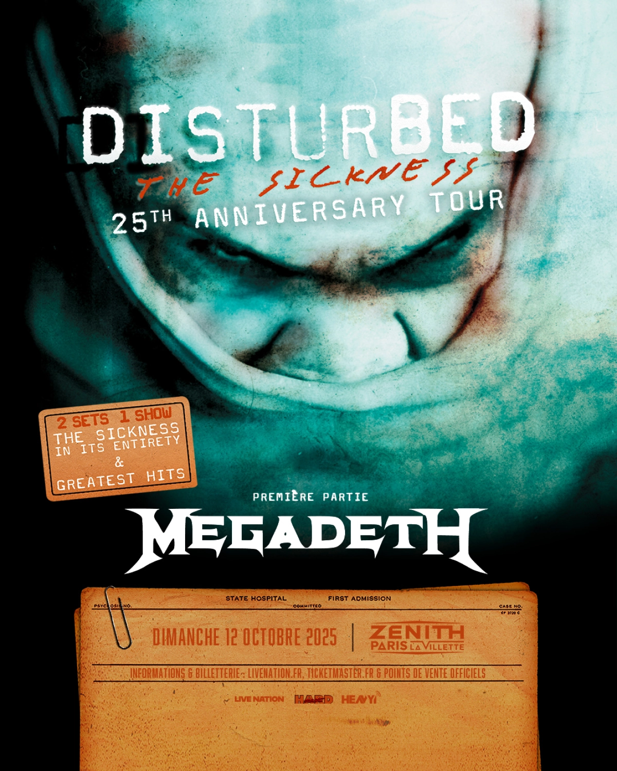 Billets Disturbed (Zenith Paris - Paris)