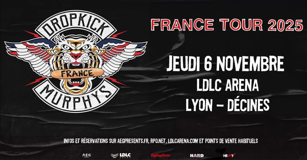 Billets Dropkick Murphys (LDLC Arena - Lyon)