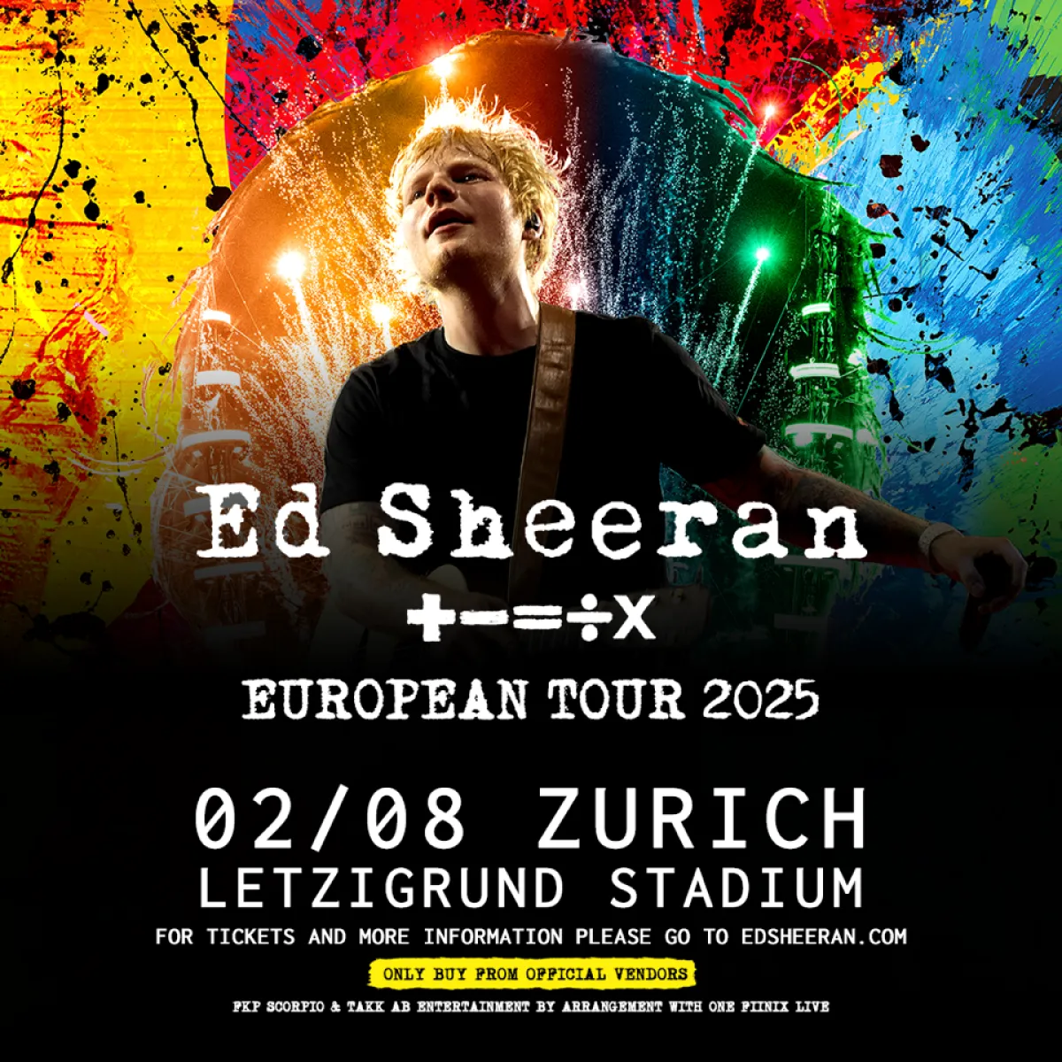 Billets Ed Sheeran (Letzigrund Stadion - Zurich)