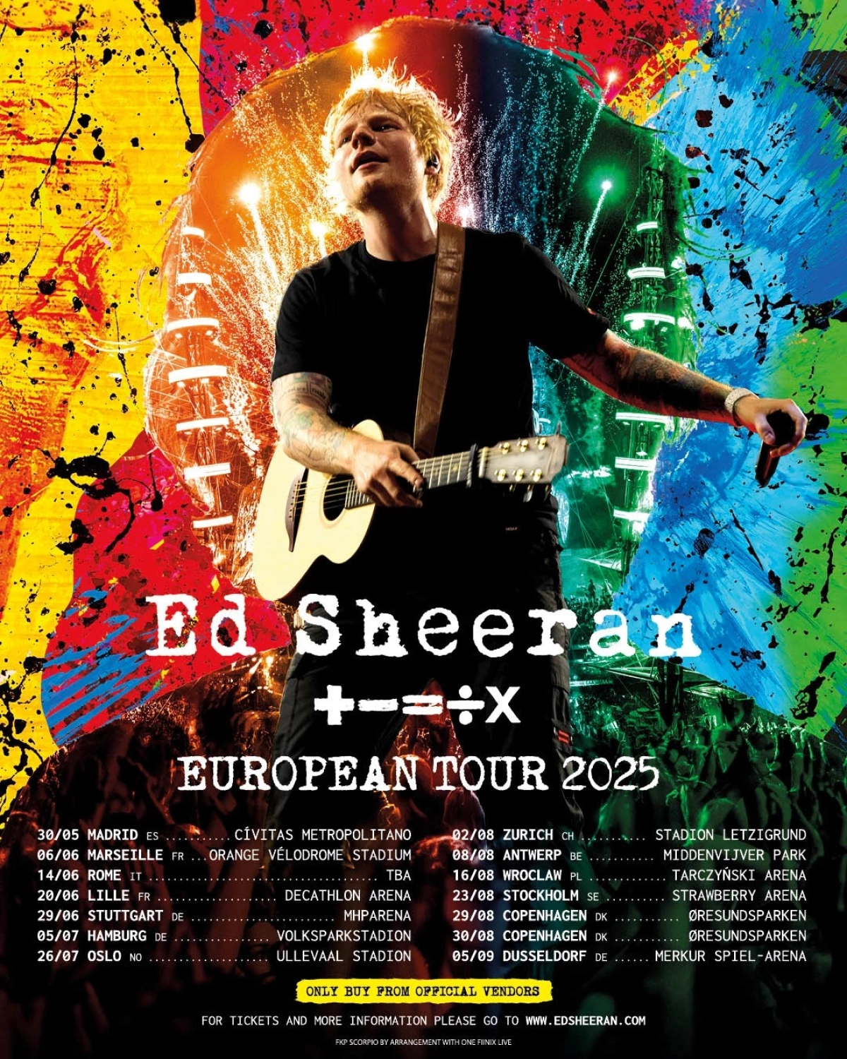 Ed Sheeran at MHPArena Stuttgart Tickets