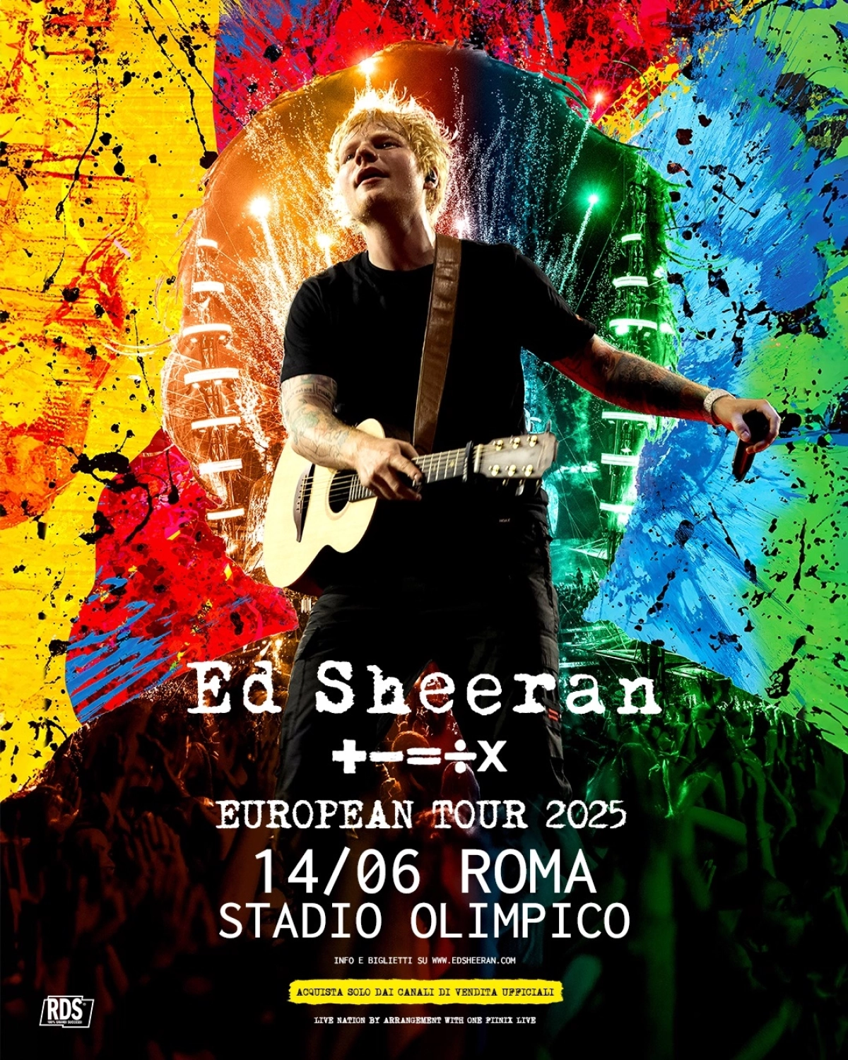 Ed Sheeran al Stadio Olimpico Roma Tickets