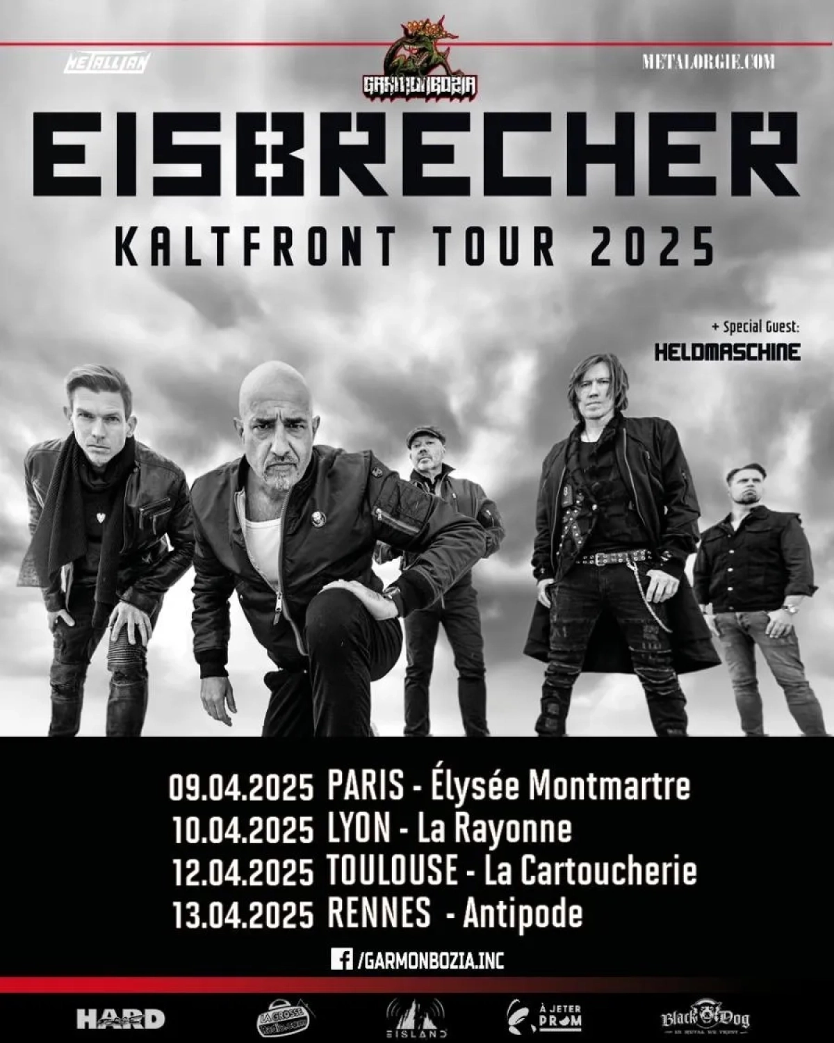 Eisbrecher - Heldmaschine at Elysee Montmartre Tickets