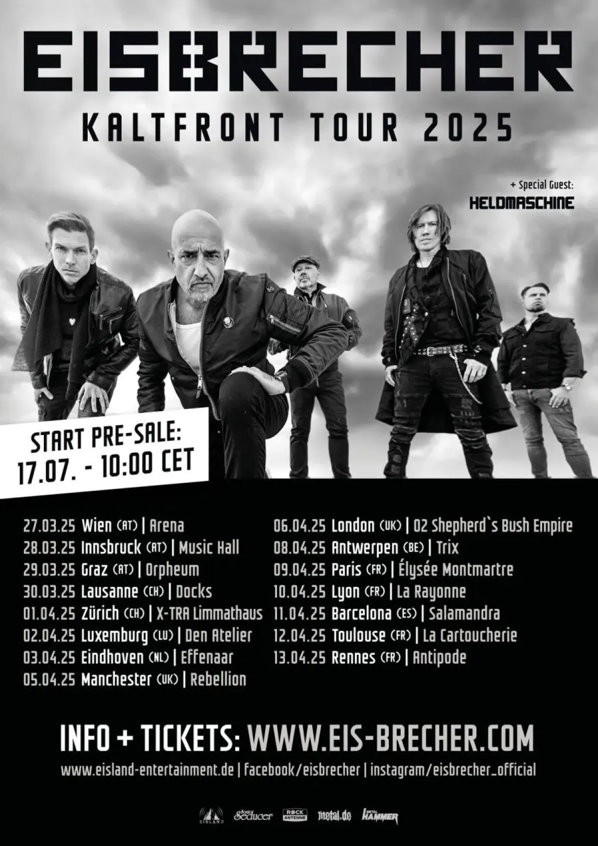 Eisbrecher at Trix Antwerp Tickets