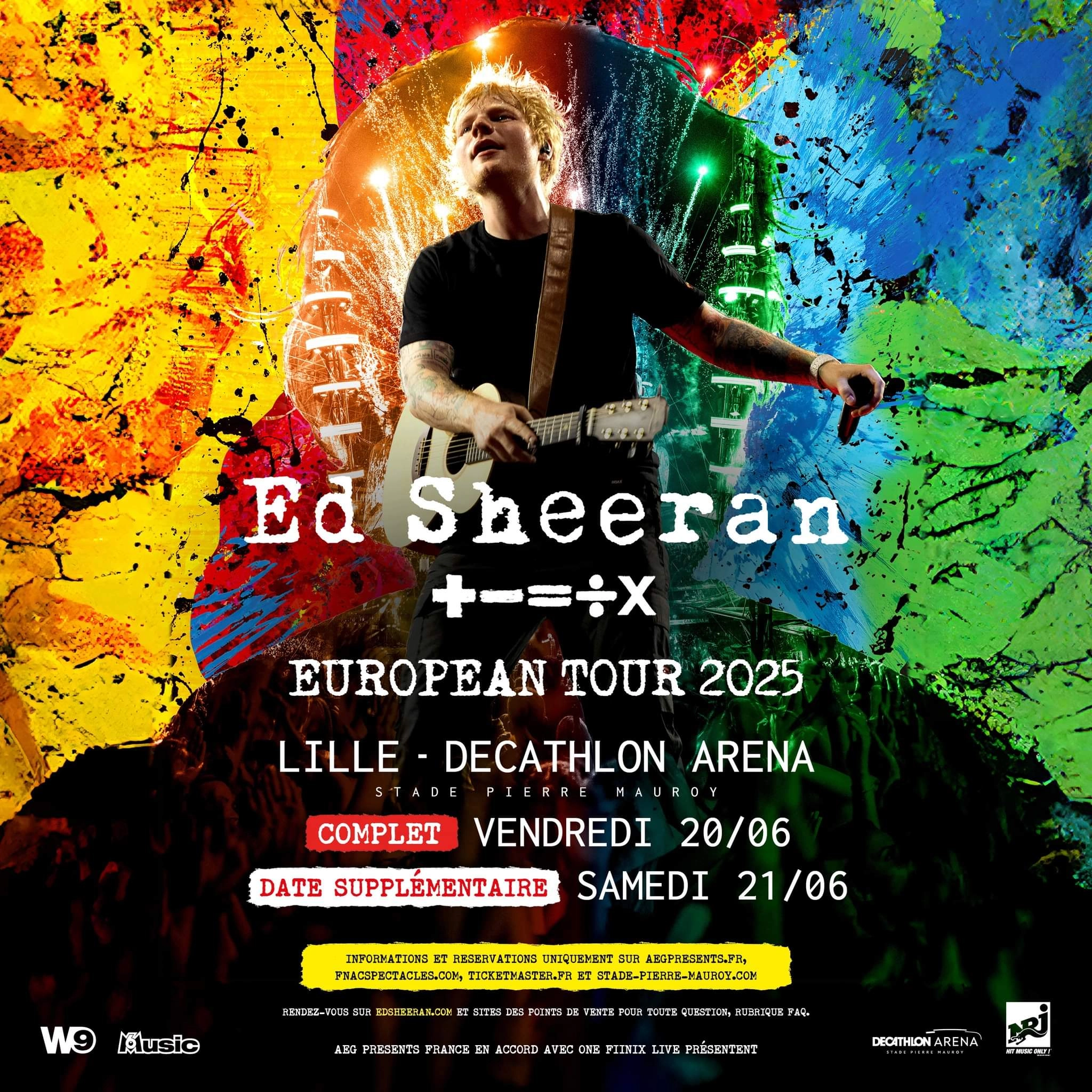 Ed Sheeran at Decathlon Arena - Stade Pierre Mauroy Tickets