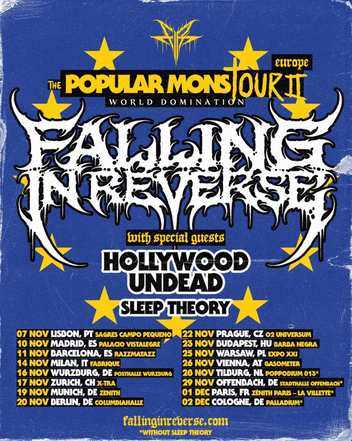 Falling In Reverse - Hollywood Undead at O2 Arena Prague Tickets