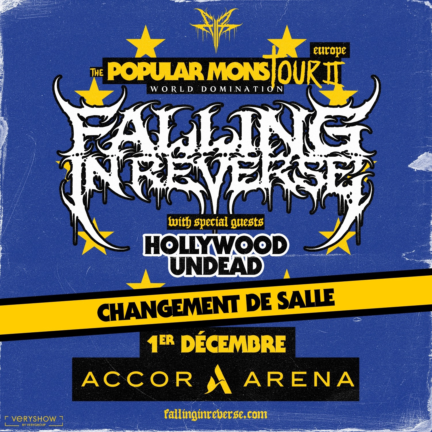 Concert Falling In Reverse à Paris (Accor Arena) du 01 décembre 2024