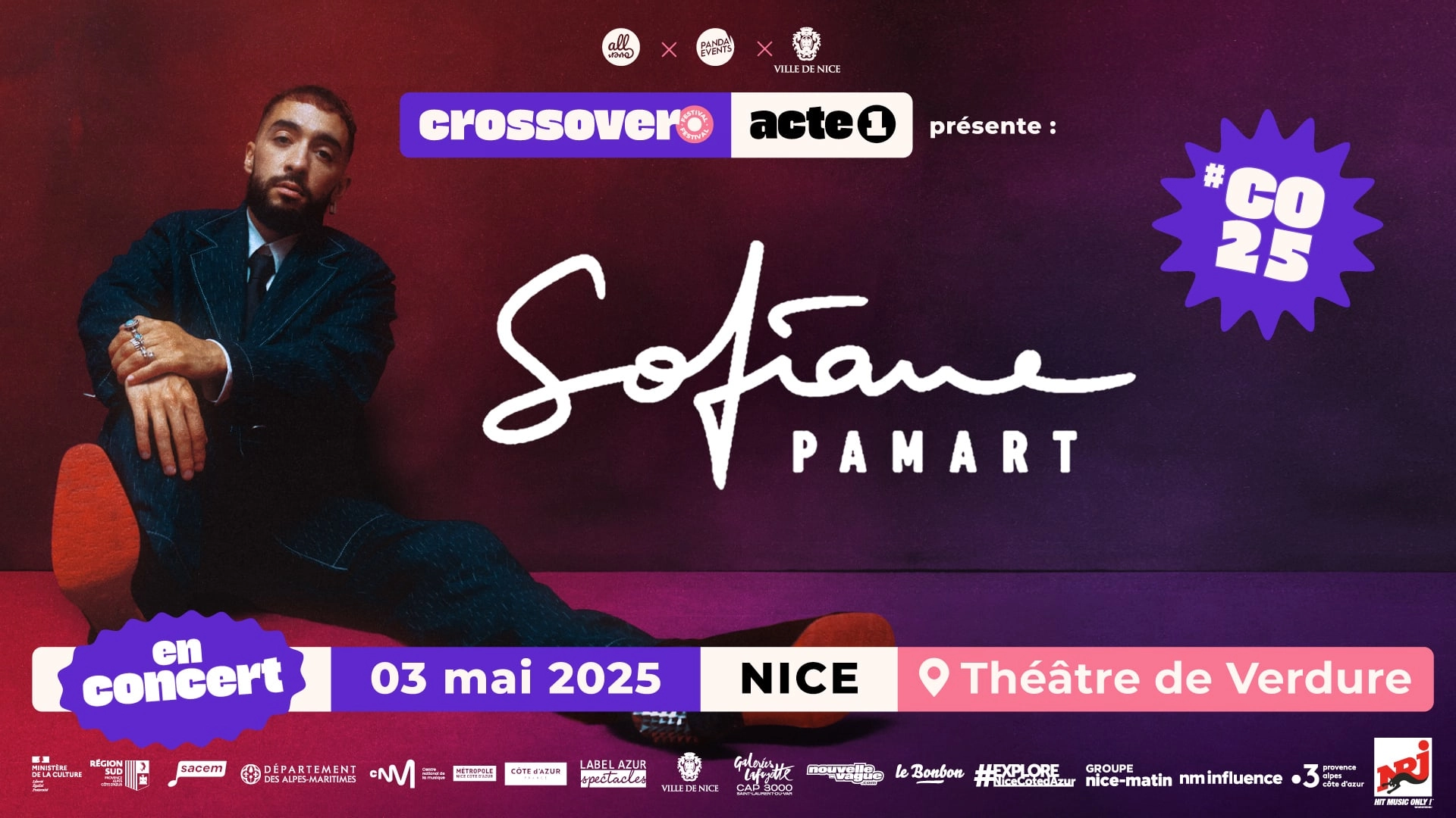 Festival Crossover - Sofiane Pamart al Theatre De Verdure Nice Tickets