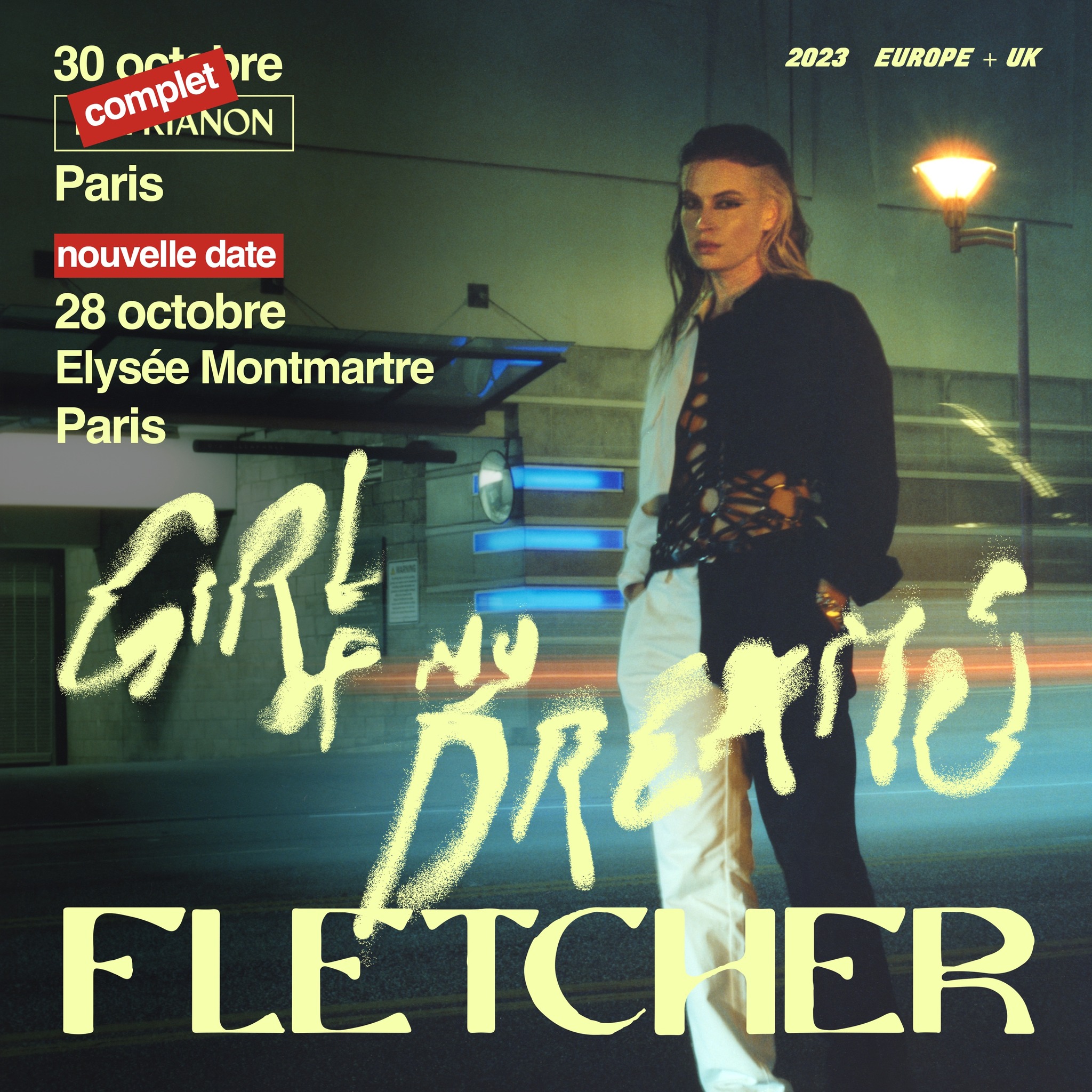 Billets Fletcher (Elysee Montmartre Paris) du 28 octobre 2023 Infos