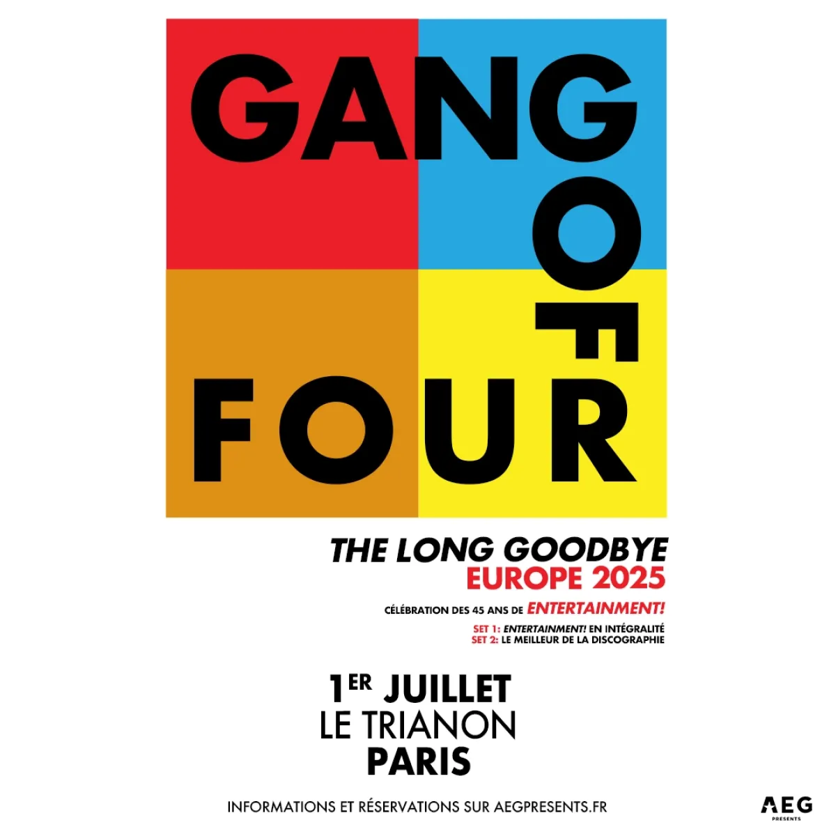 Gang of Four at Le Trianon Tickets