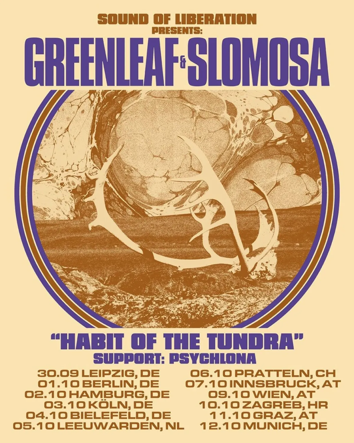 Greenleaf - Slomosa - Habit Of The Tundra Tour 2024 at Club Volta Tickets