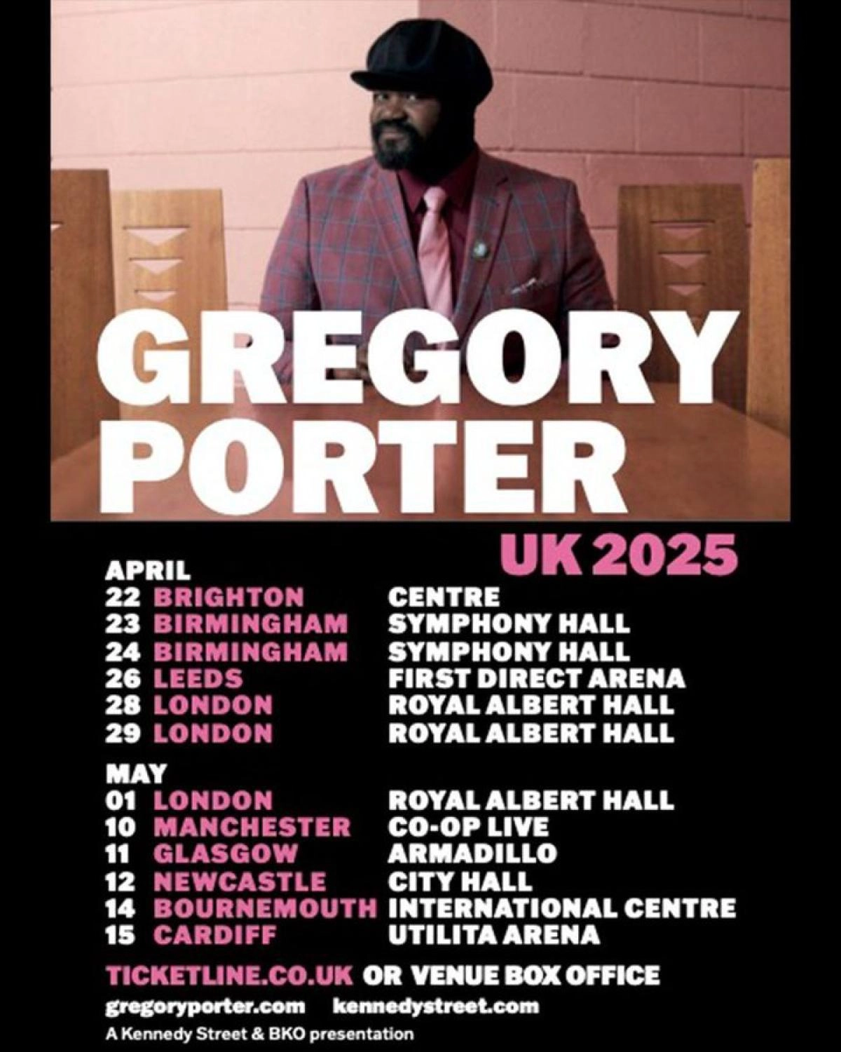 Billets Gregory Porter (Brighton Centre - Brighton)