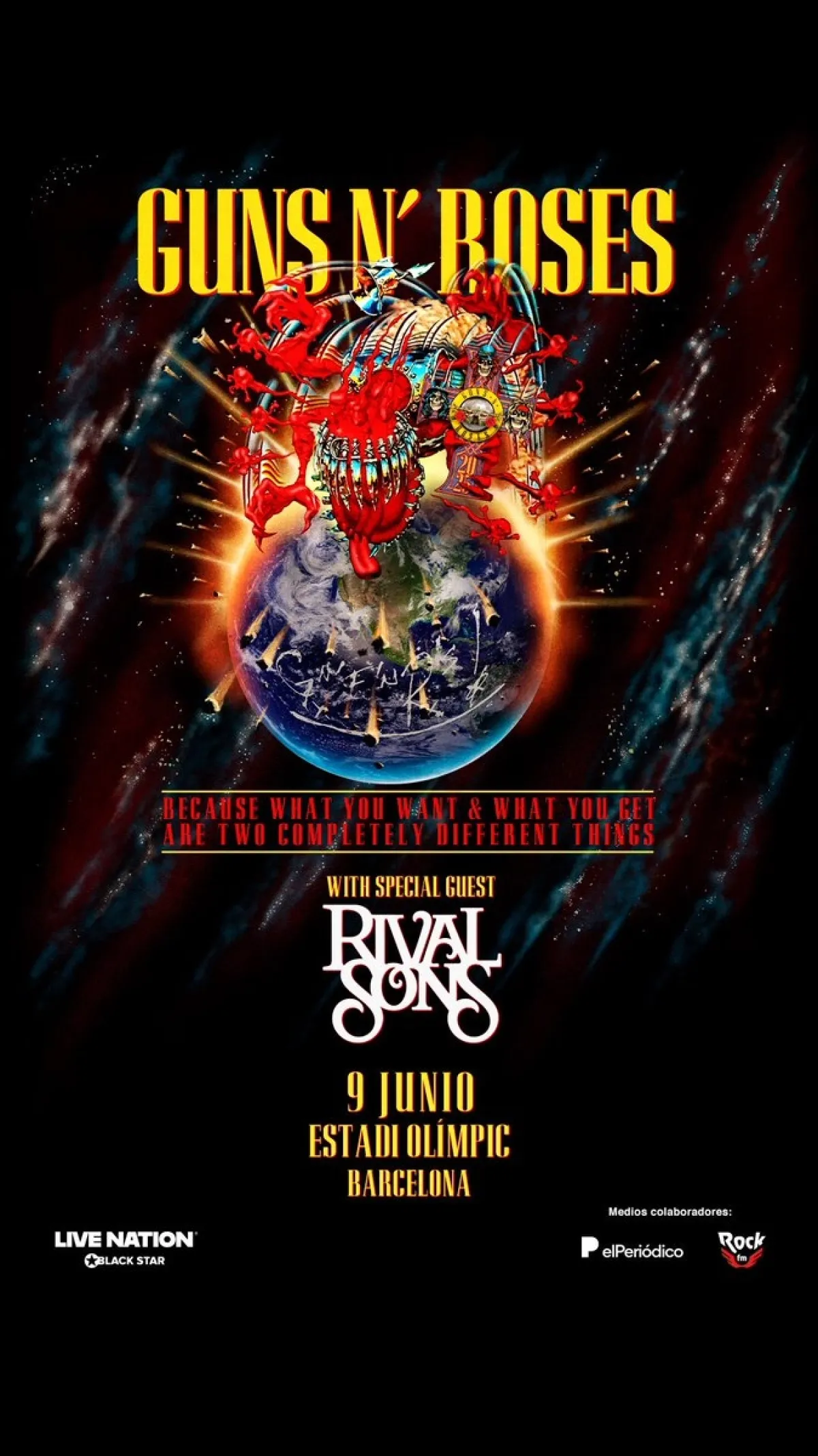 Guns N' Roses at Estadi Olimpic Lluis Companys Tickets