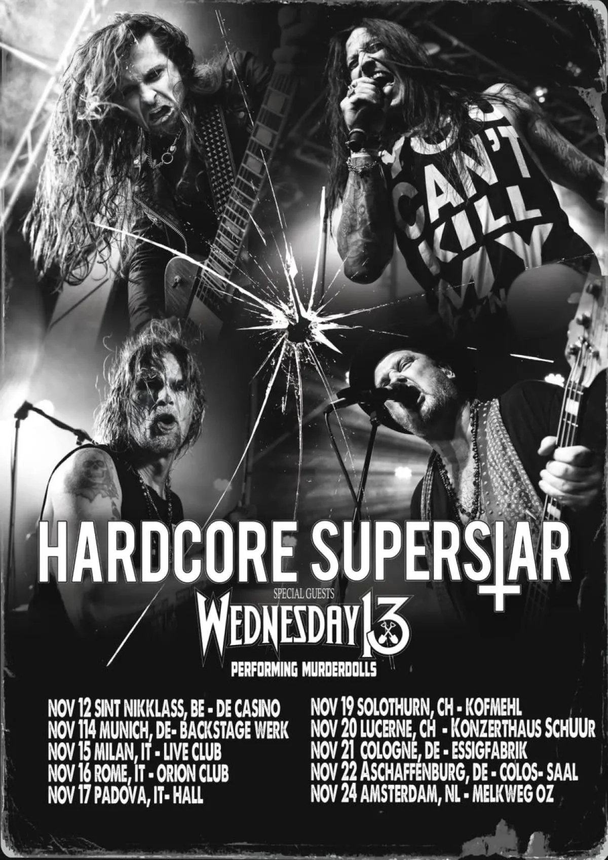 Hardcore Superstar - Wednesday 13 at Colos-Saal Tickets