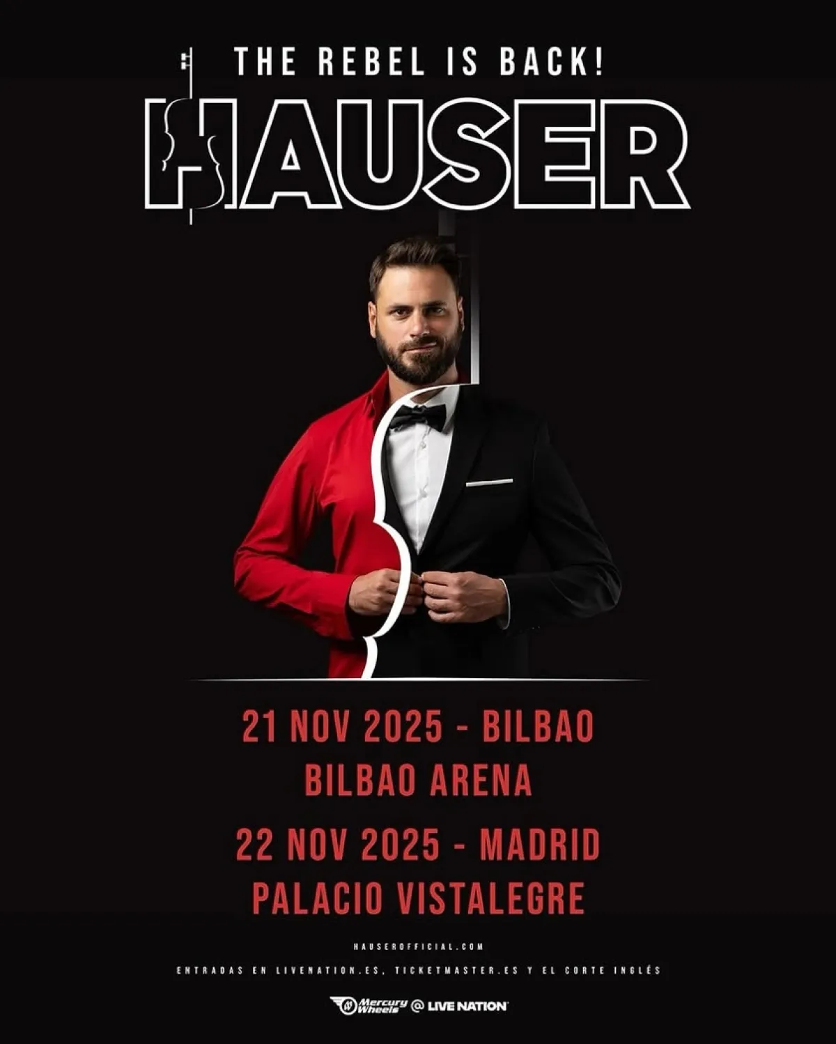 Hauser en Bilbao Arena Tickets