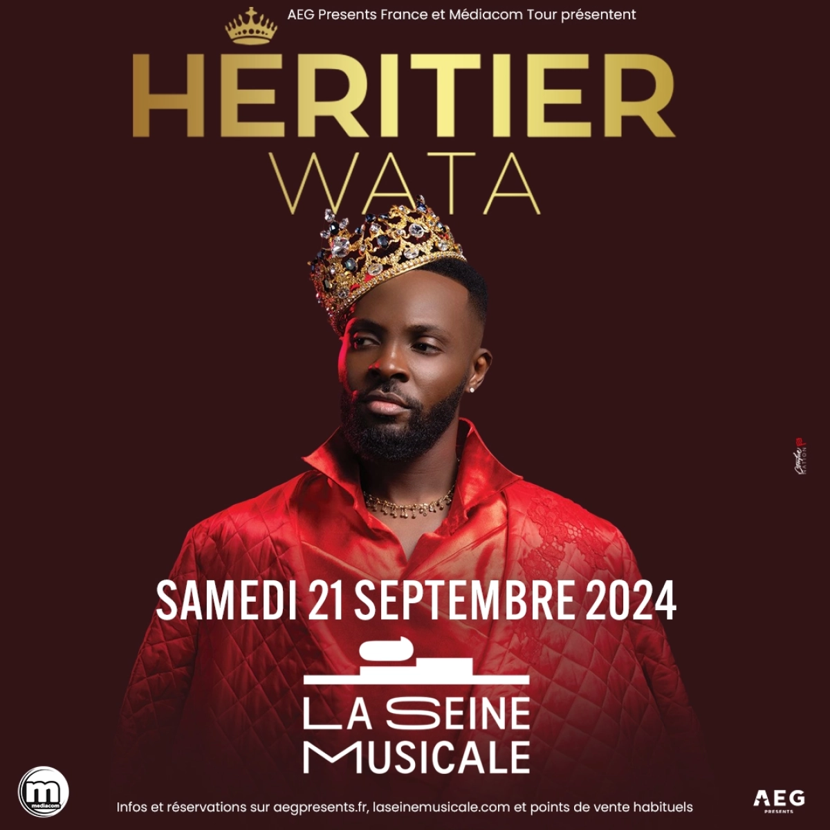 Billets Héritier Wata (La Seine Musicale - Paris)